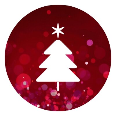 Julig bakgrund med en vit gran