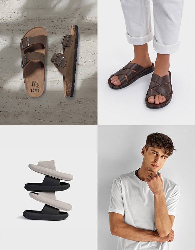 Blandade sandaler till herrar