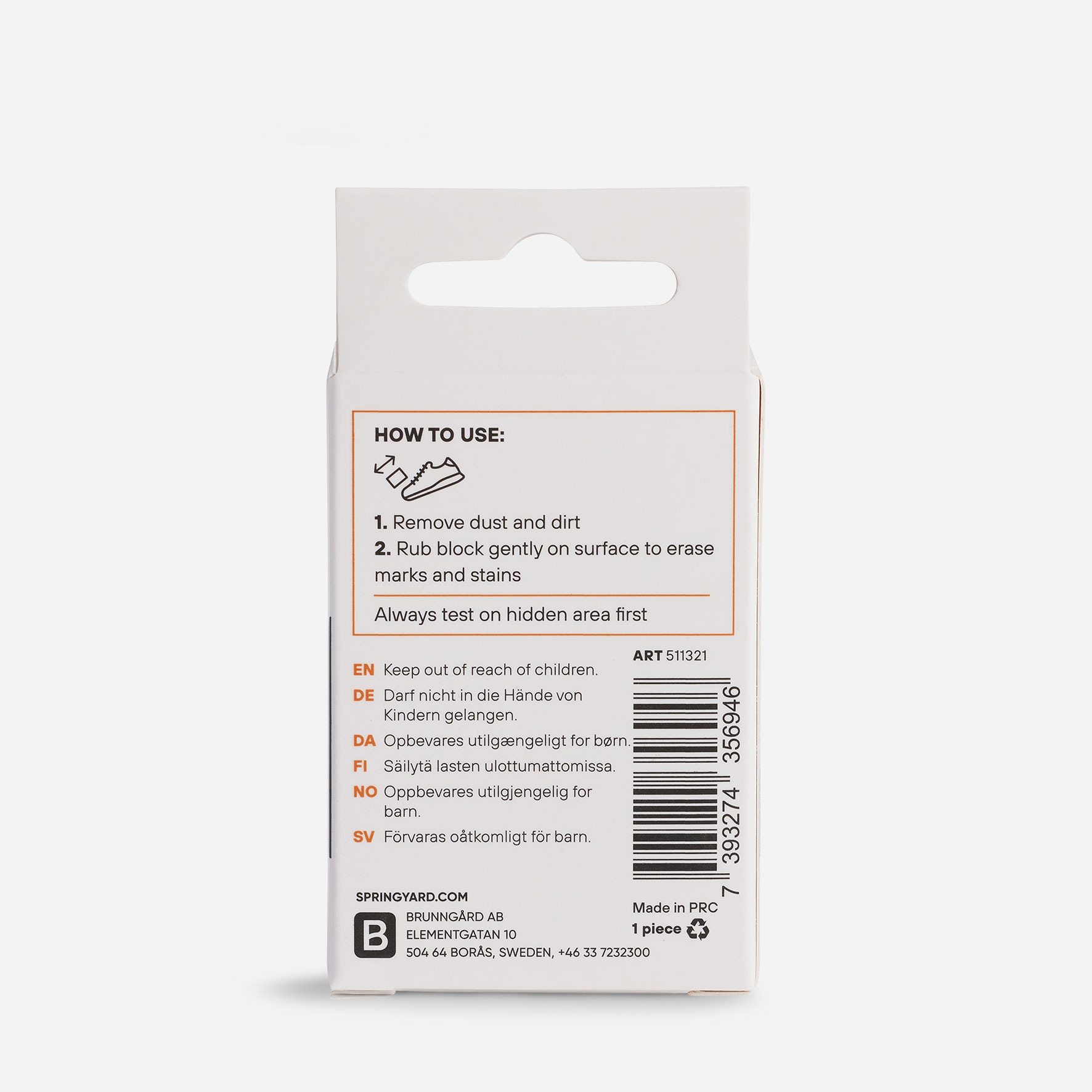 SPRINGYARD, Rengöringssten Mocka/Nubuck Flerfärgade