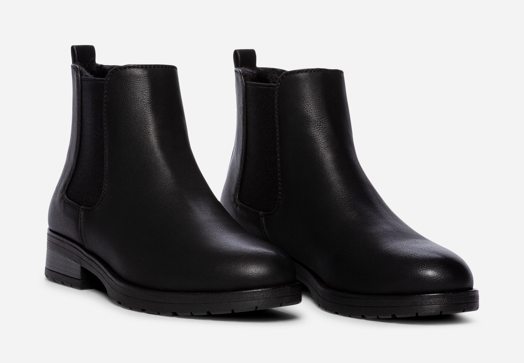 SO ALL, Varmfodrade chelseaboots Svarta