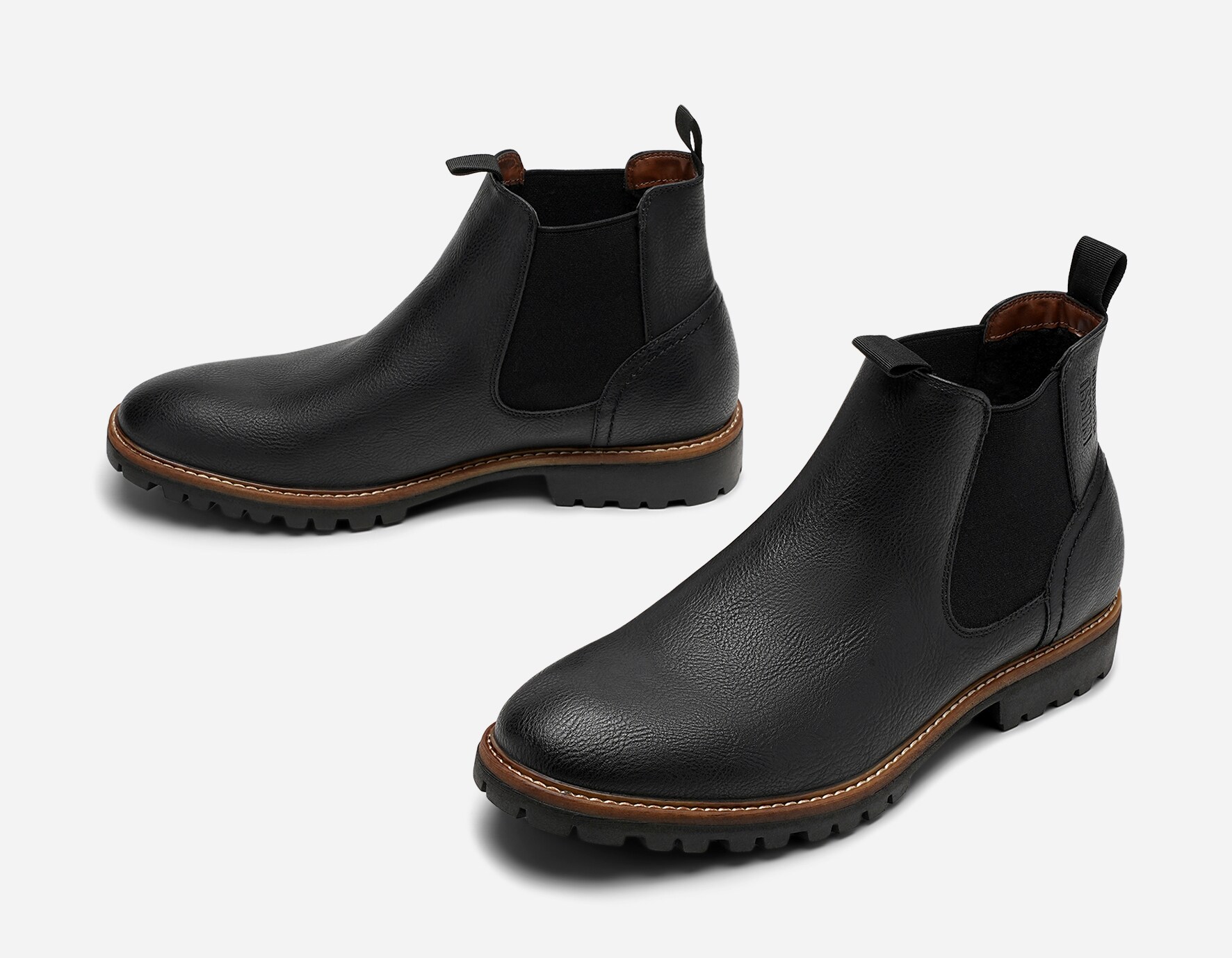 IGUASSU, Fleecefodrade chelseaboots Svarta