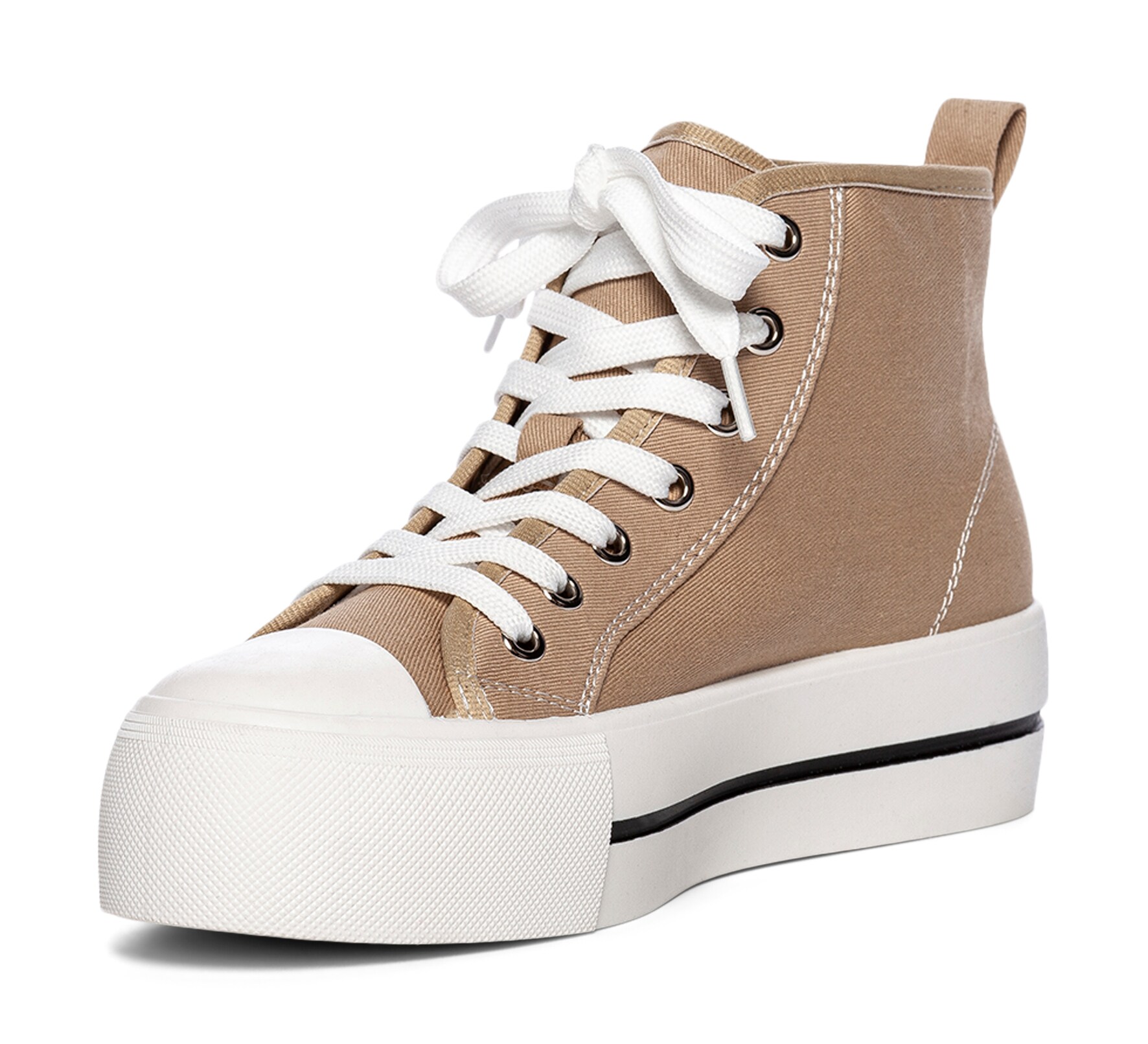 ATTITUDE, Höga sneakers Beigea
