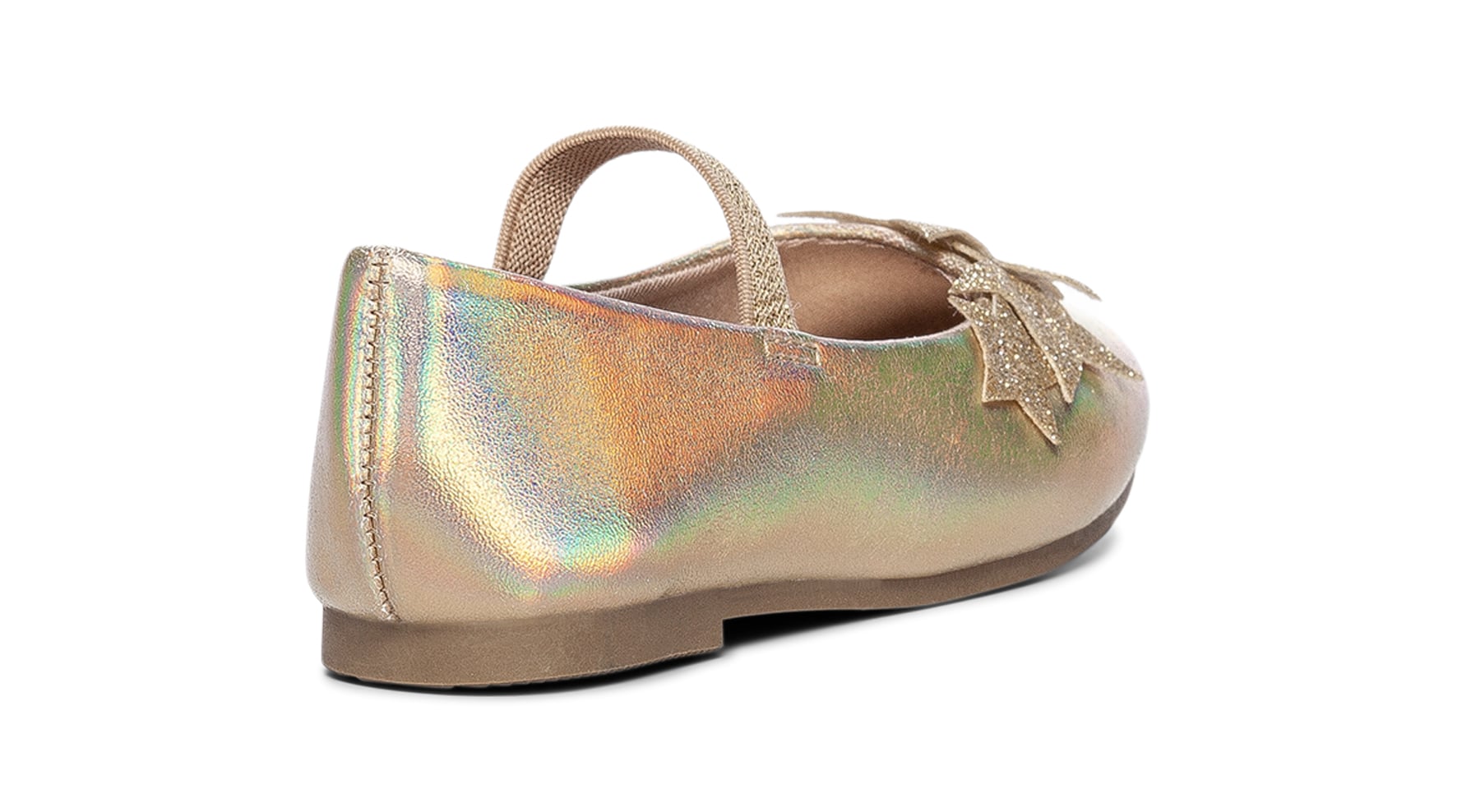 DINSKO, Ballerinaskor Metallfärgade