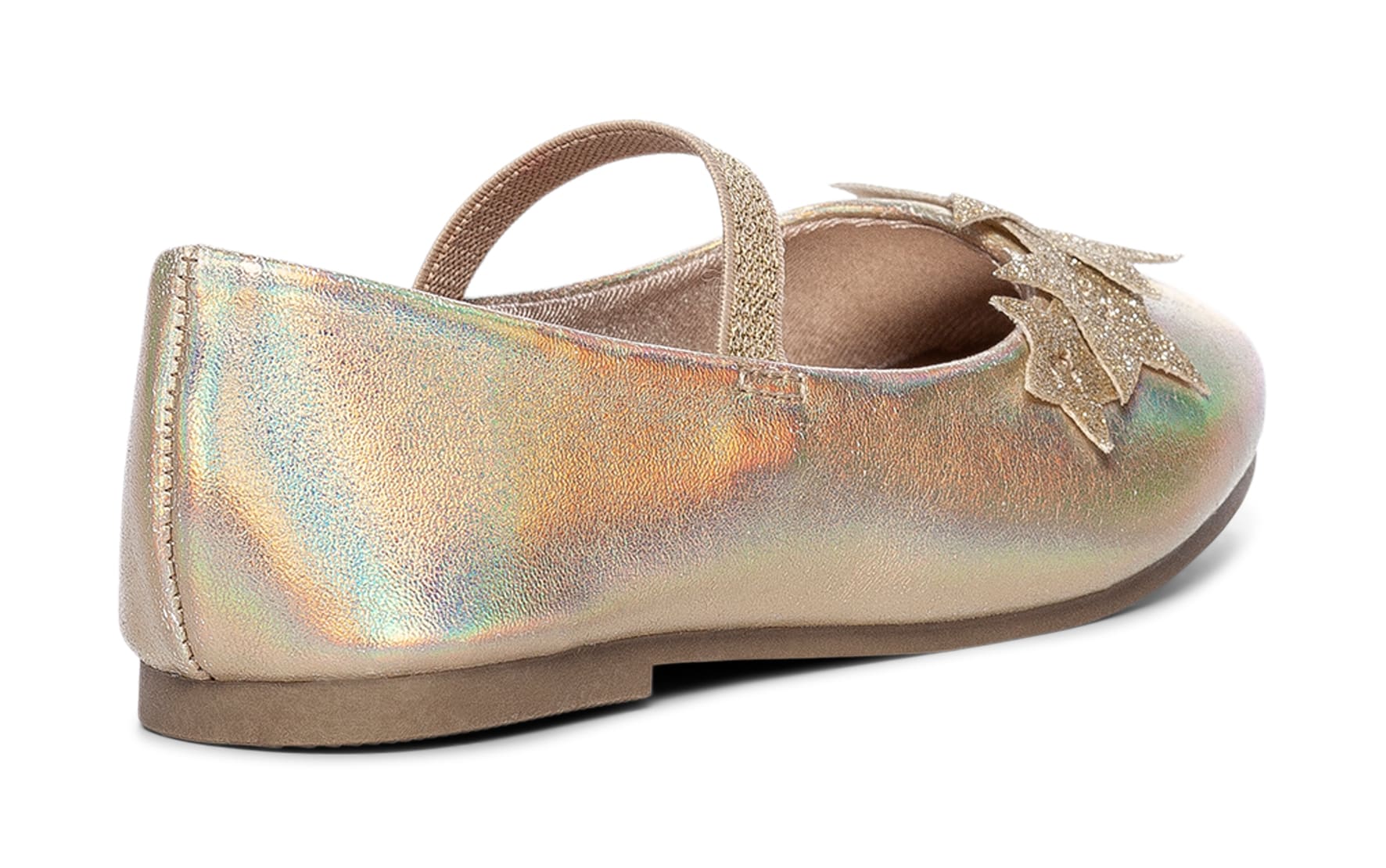 DINSKO, Ballerinaskor Metallfärgade
