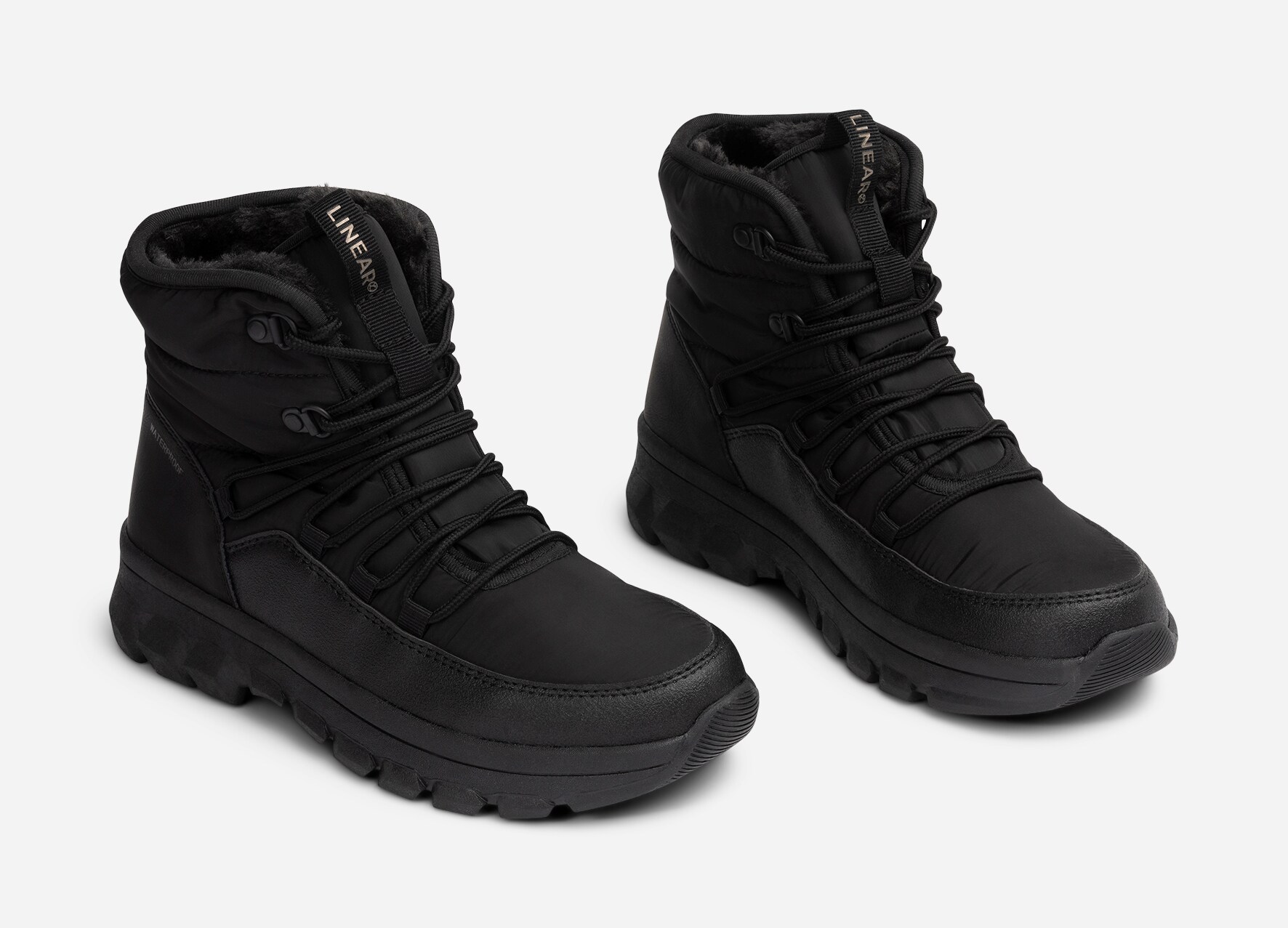 LINEAR, Varmfodrade kängor waterproof Svarta
