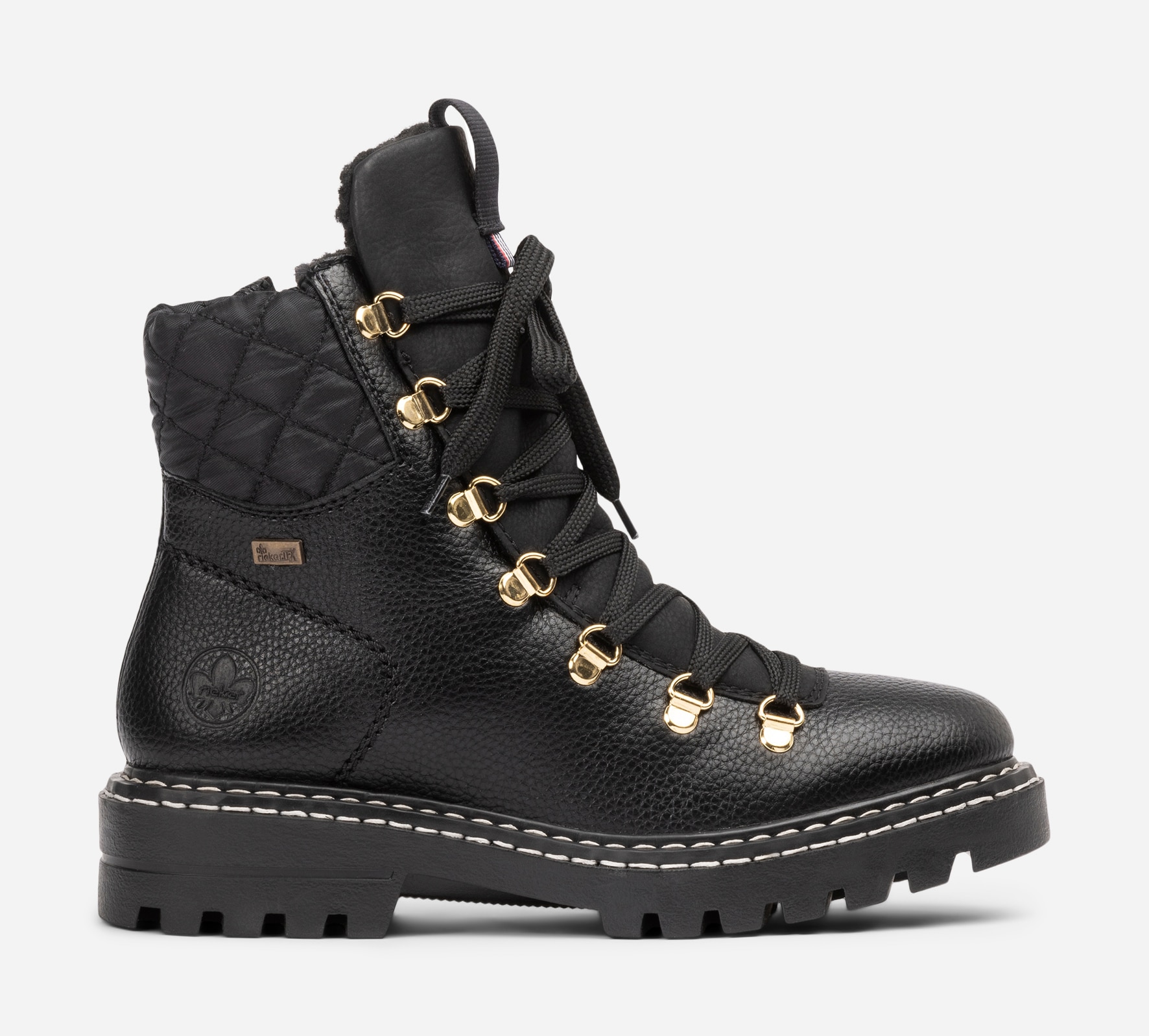 RIEKER, Varmfodrade kängor Svarta