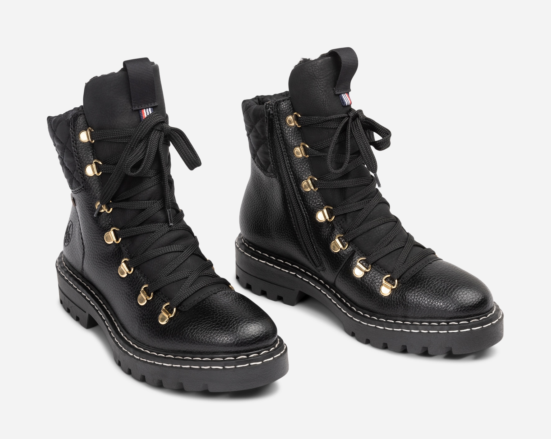 RIEKER, Varmfodrade kängor Svarta