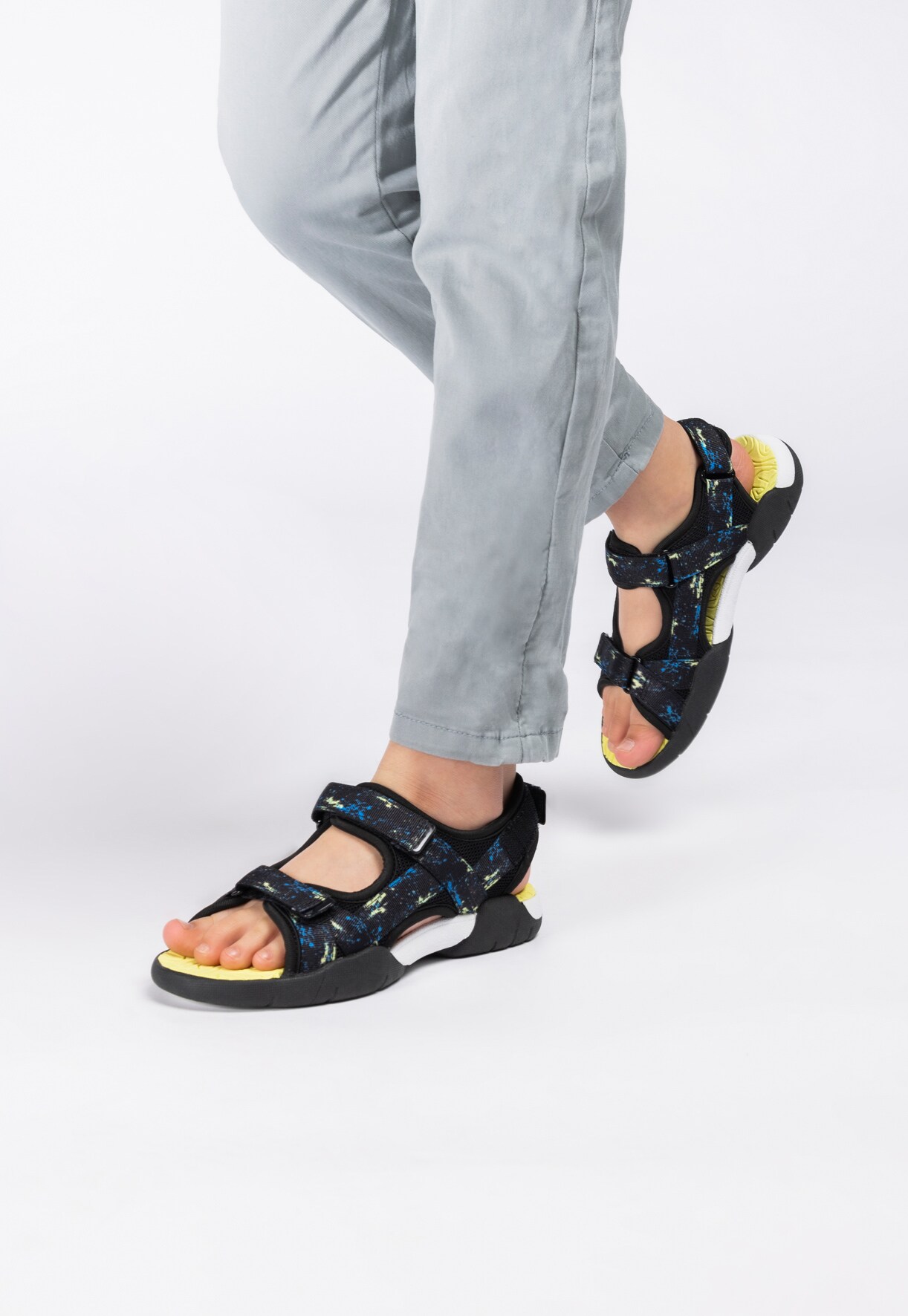 New Hiking Velcro Sandaler Svarta Dinsko DinSko