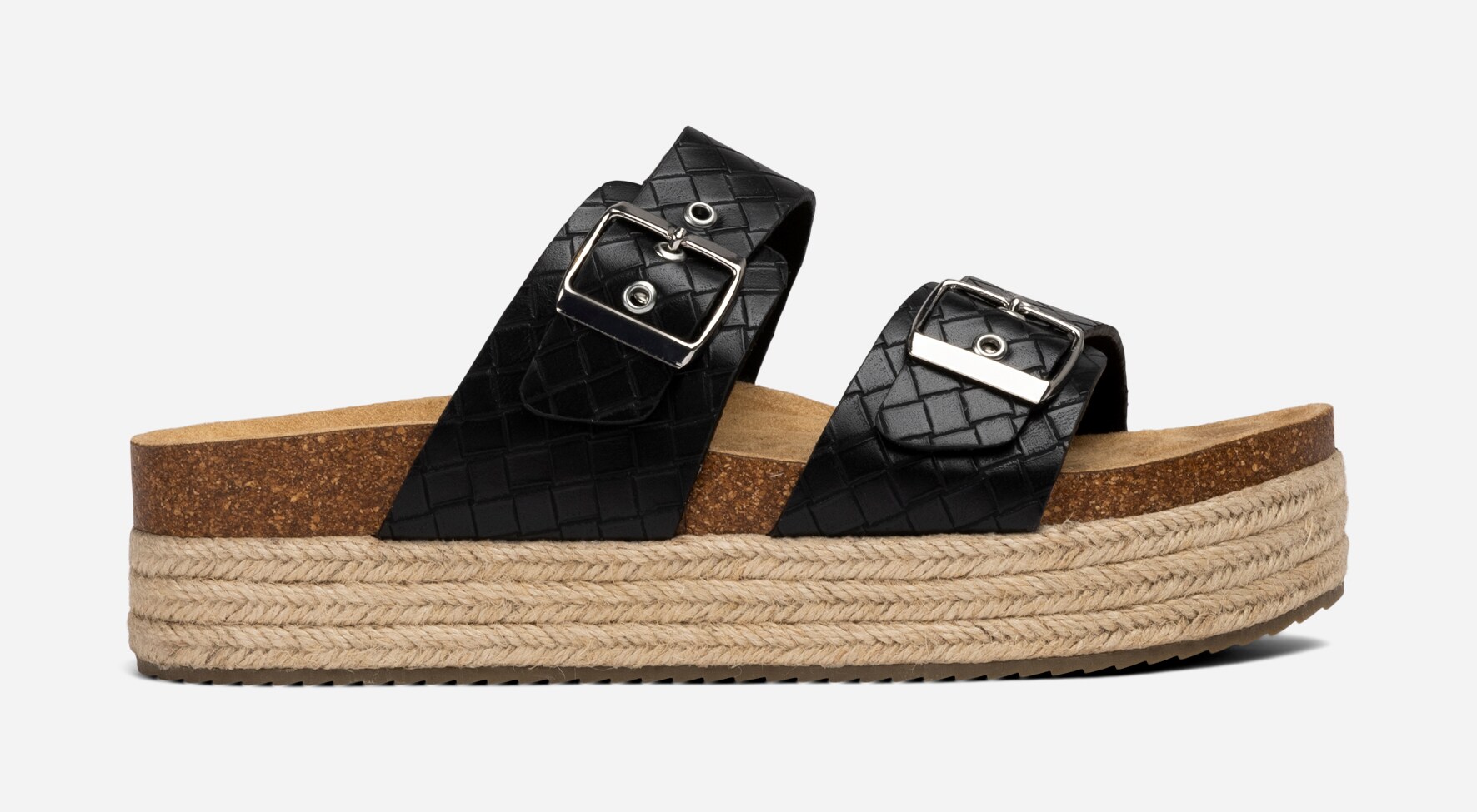 SO ALL, Sandaler med platåsula Svarta