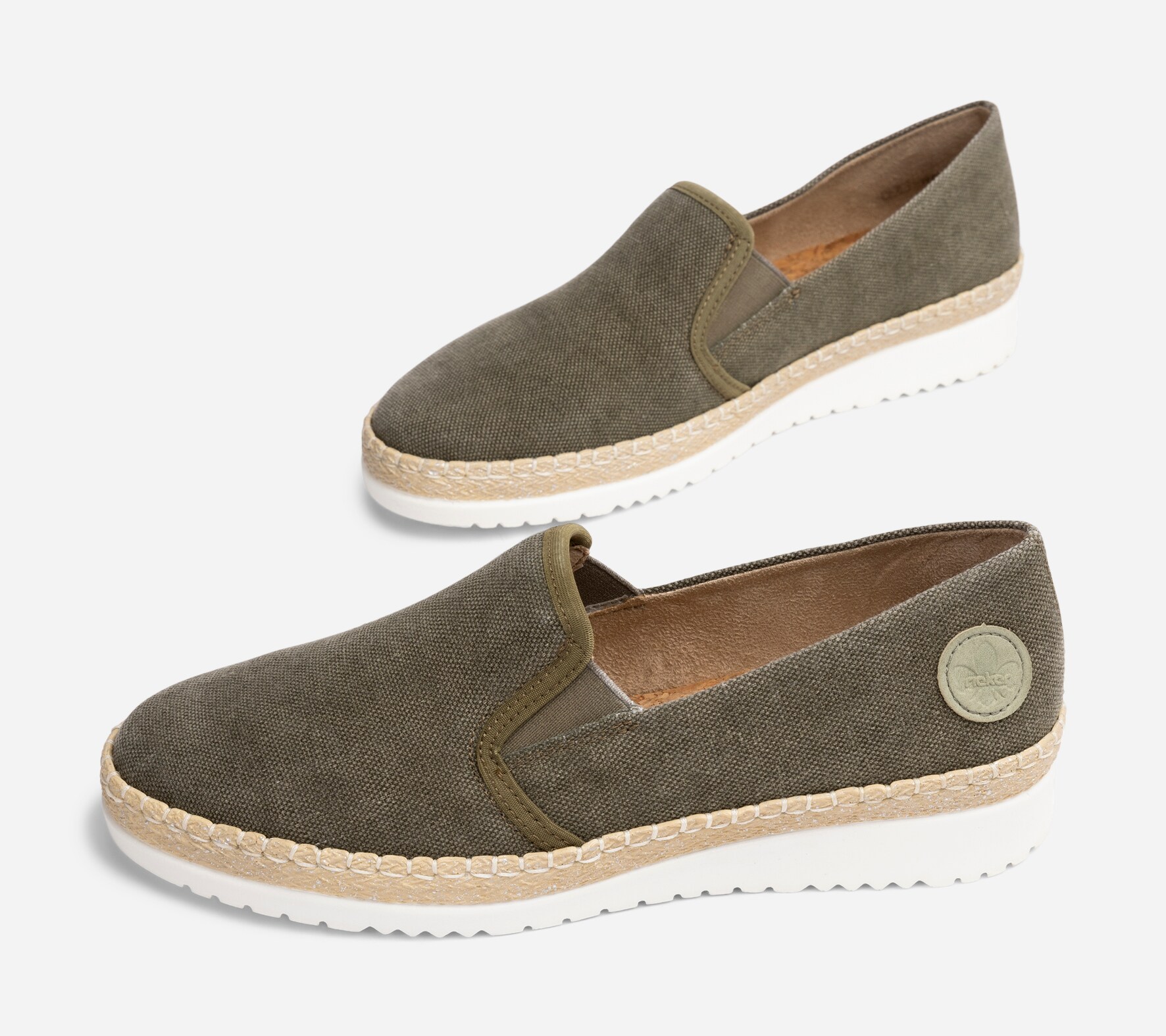 RIEKER, Slip-on Gröna