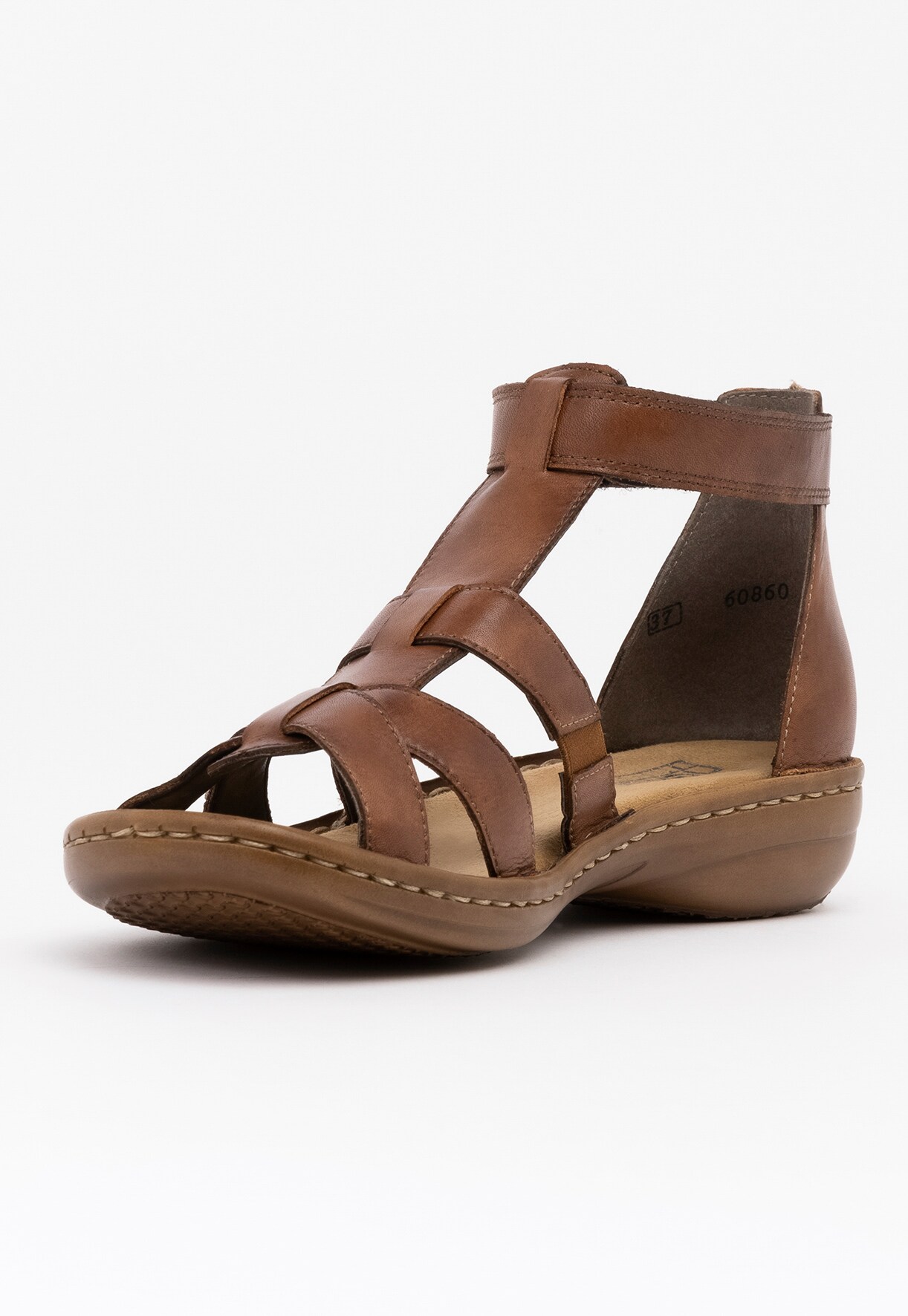 RIEKER, Sandaler med remmar Bruna