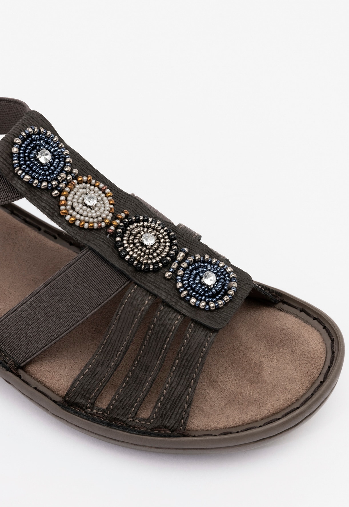 RIEKER, Sandaler med remmar Svarta