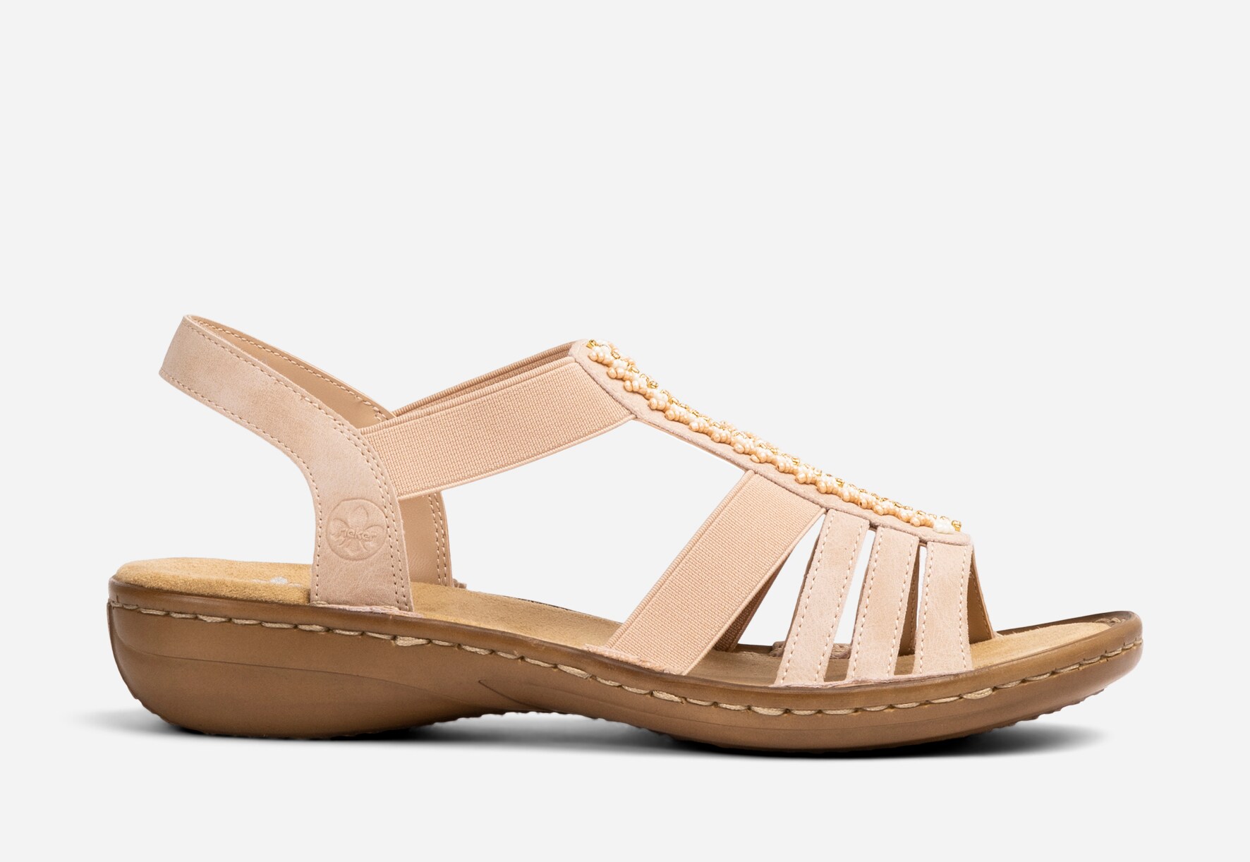 RIEKER, Sandaler med remmar Beigea