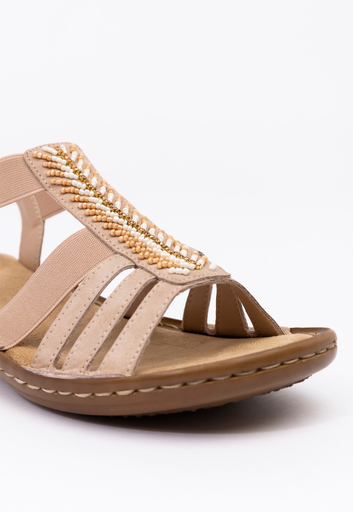 RIEKER, Sandaler med remmar Beigea