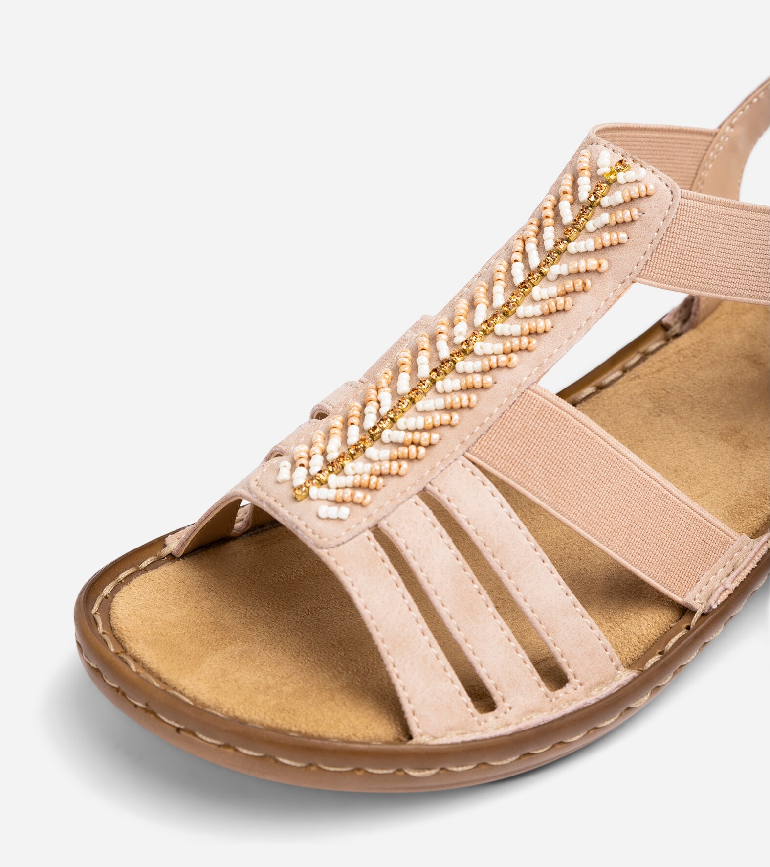 RIEKER, Sandaler med remmar Beigea