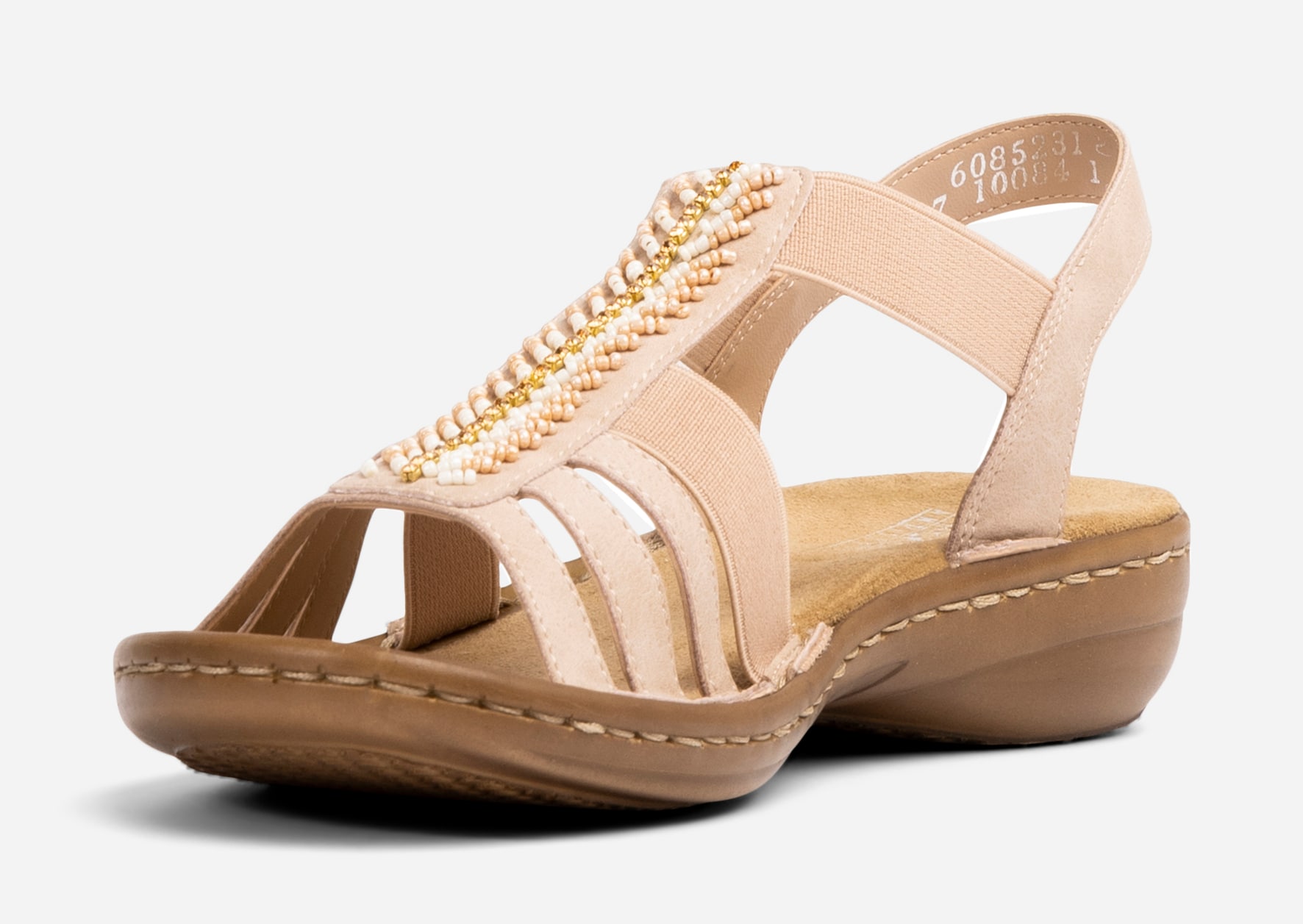 RIEKER, Sandaler med remmar Beigea
