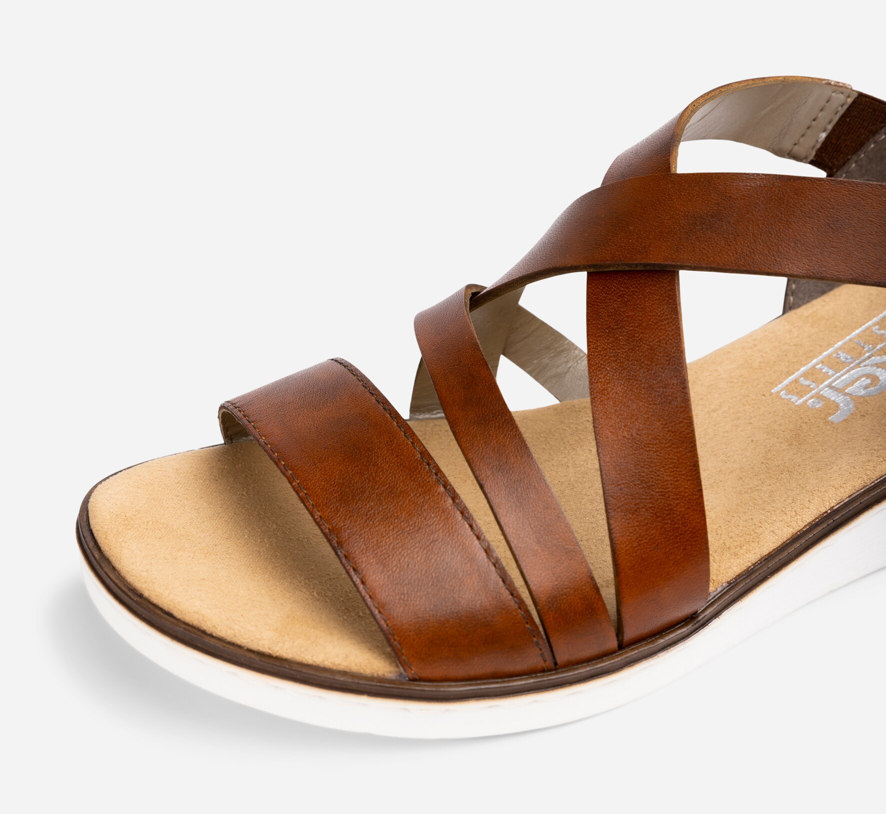 RIEKER, Sandaler med remmar Bruna