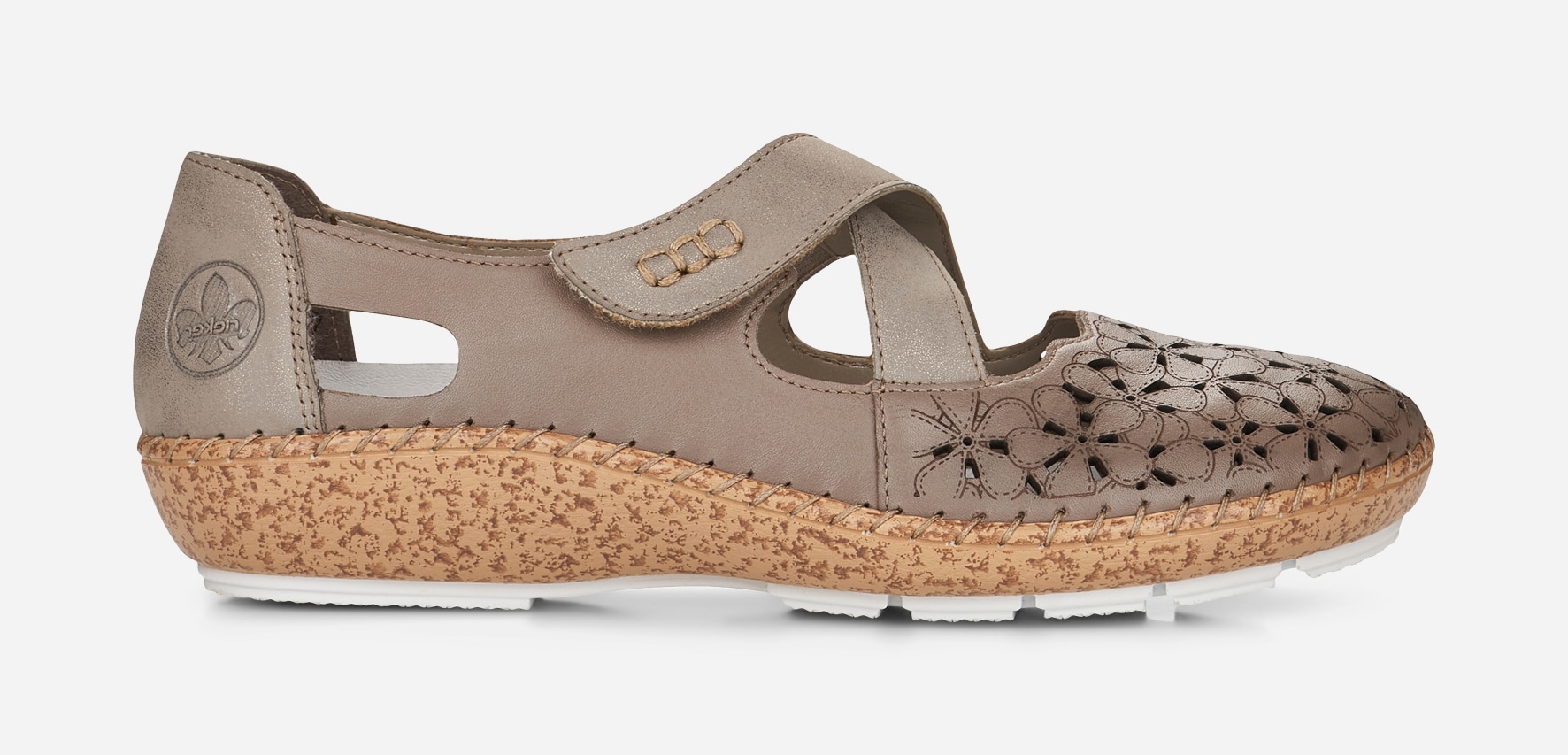 RIEKER, Ballerinaskor Beigea