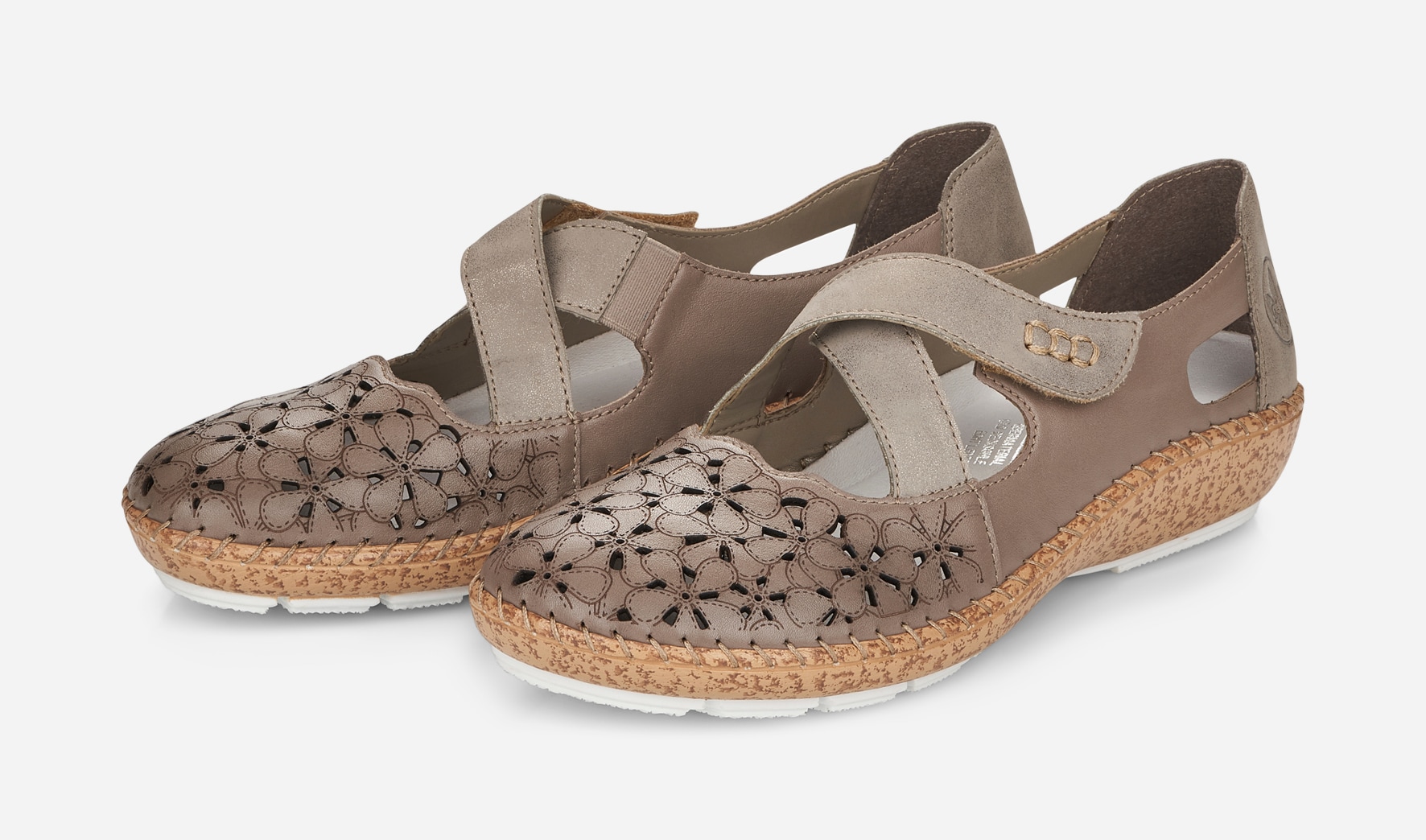 RIEKER, Ballerinaskor Beigea