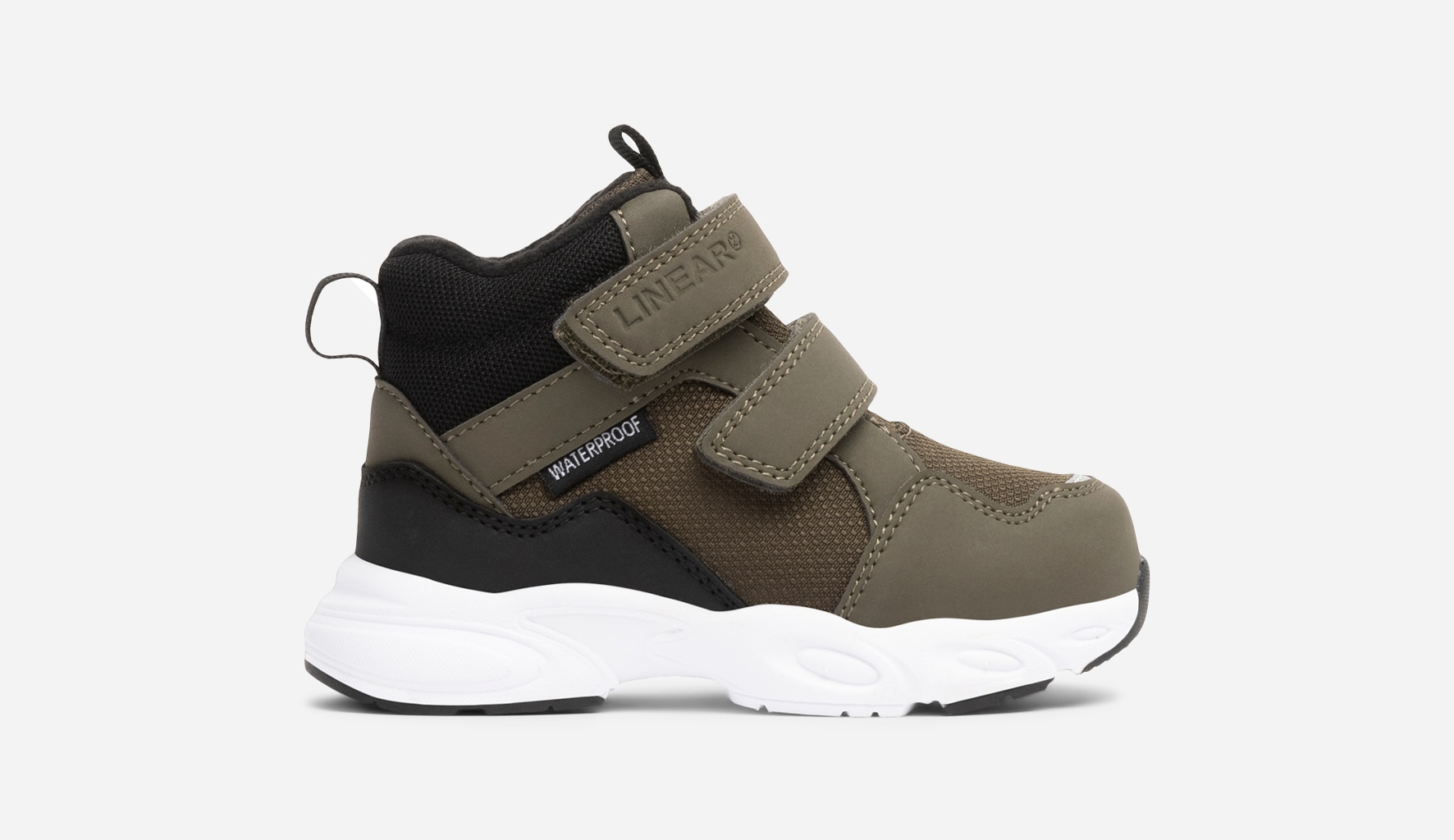 LINEAR, Fleecefodrade höga sneakers waterproof Gröna