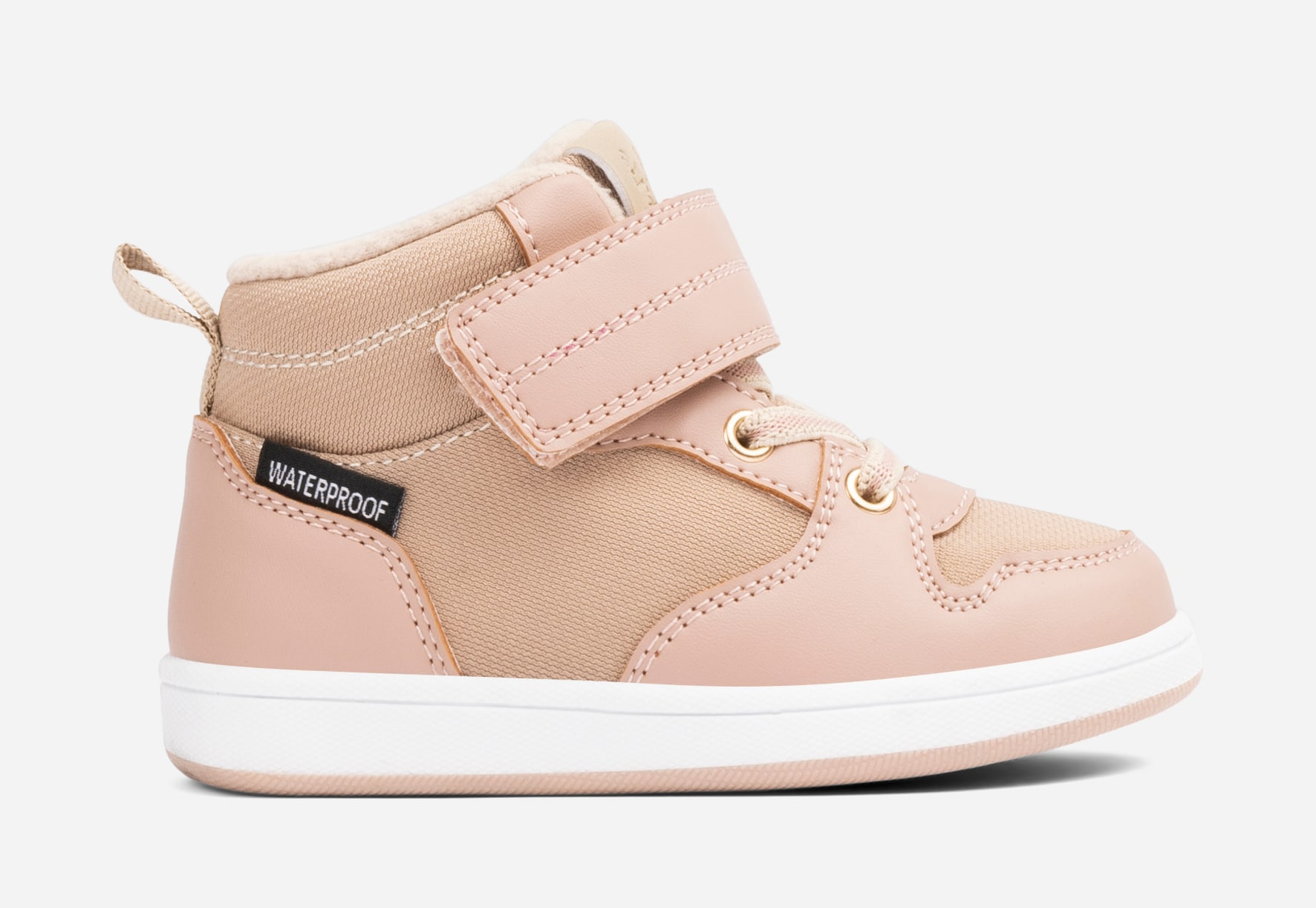 LINEAR, Fleecefodrade höga sneakers waterproof Rosa