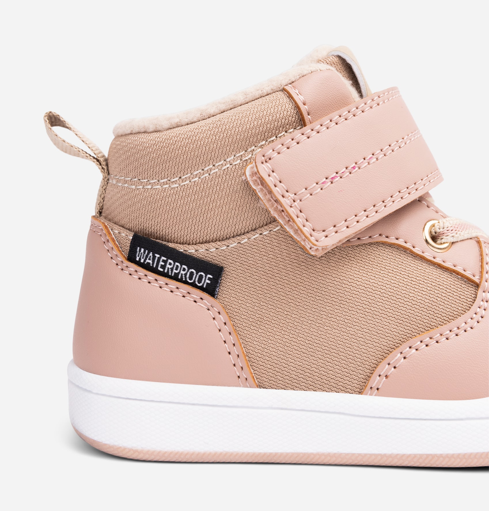 LINEAR, Fleecefodrade höga sneakers waterproof Rosa
