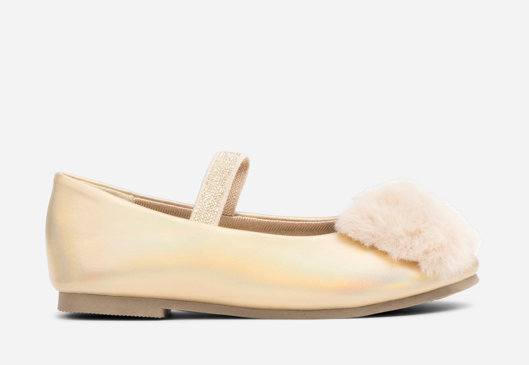 DINSKO, Ballerinaskor Metallfärgade