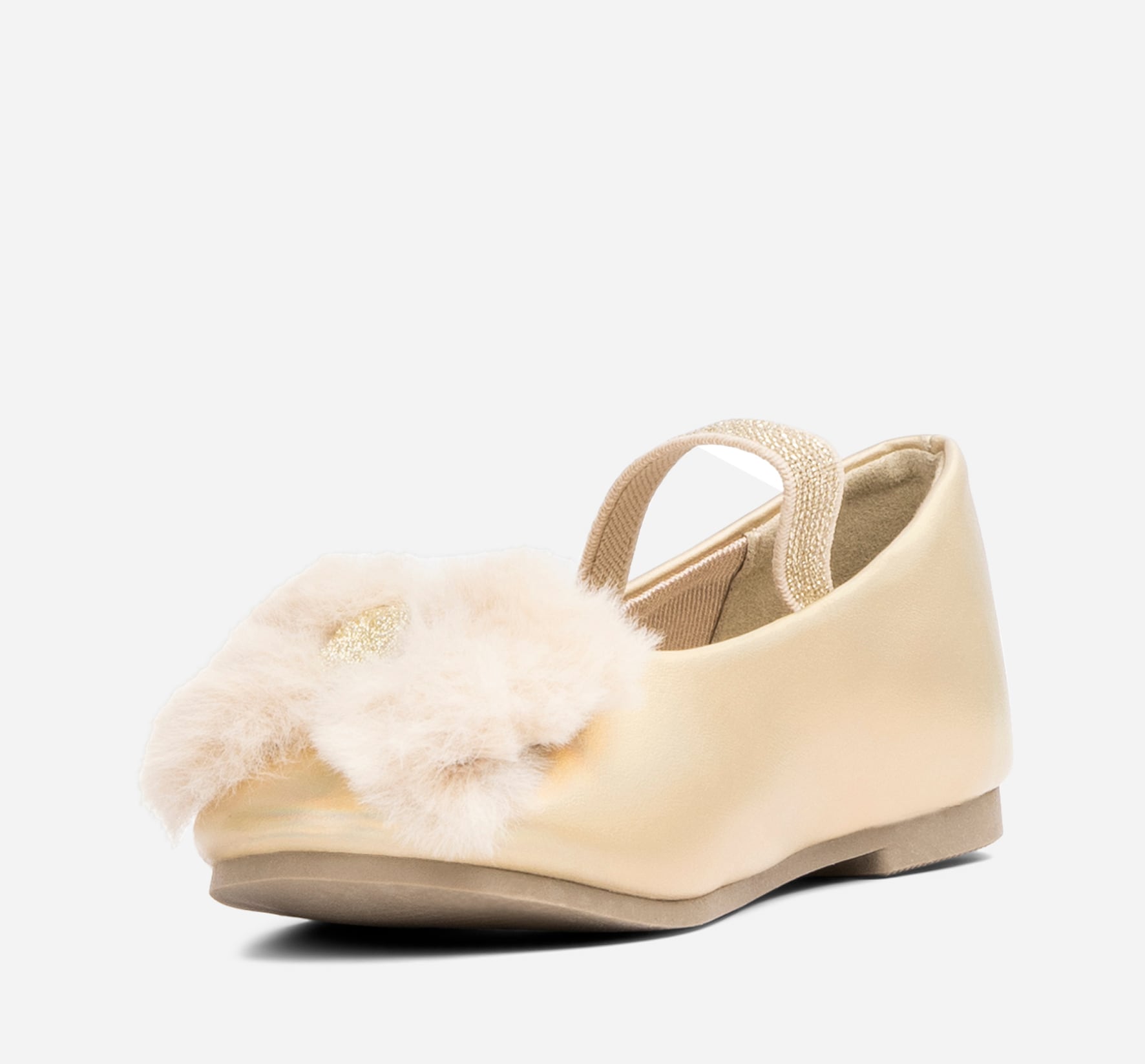 DINSKO, Ballerinaskor Metallfärgade