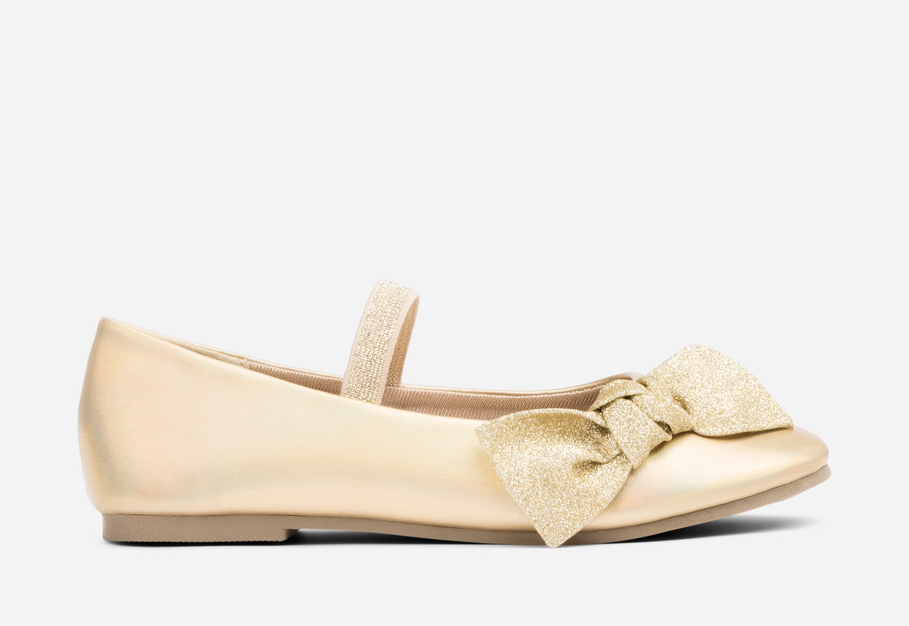 DINSKO, Ballerinaskor Metallfärgade