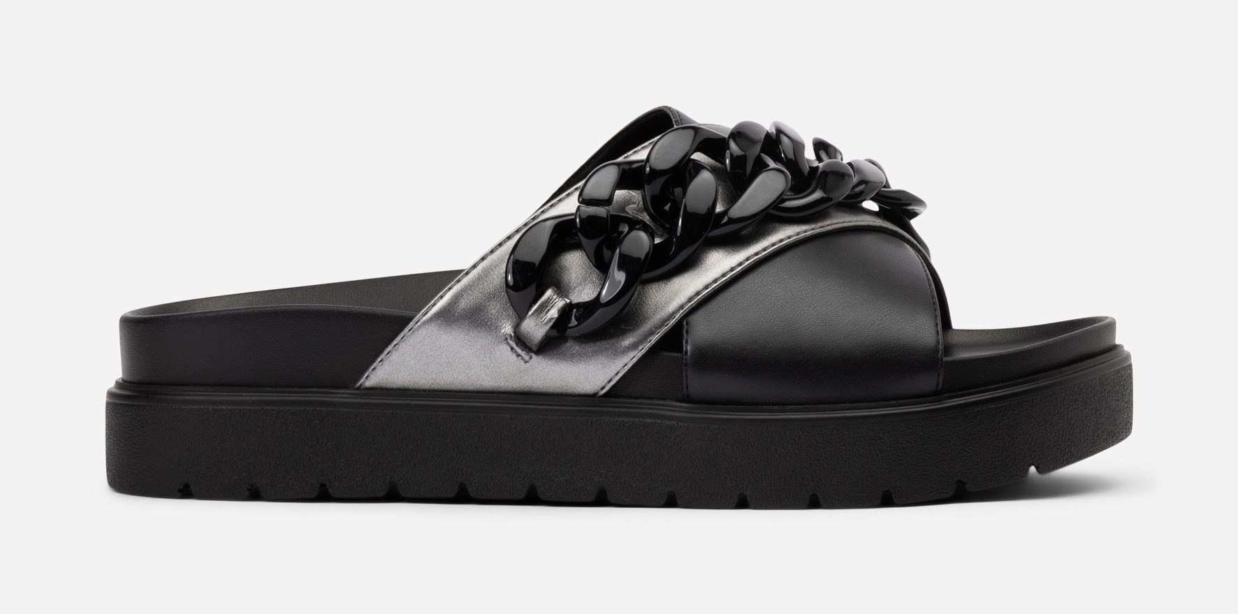 ATTITUDE, Sandaler med kedja Svarta