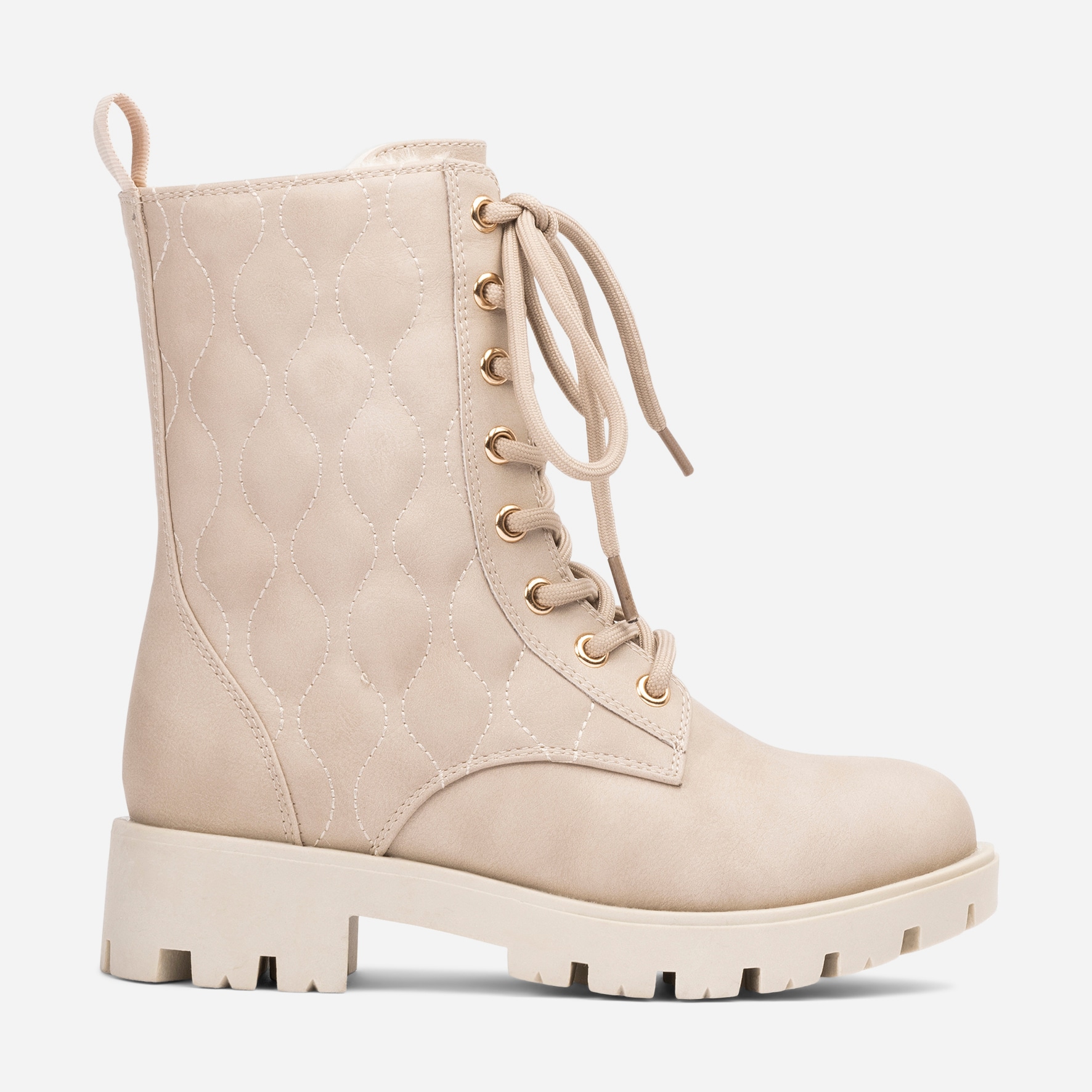 DINSKO, Varmfodrade kängor med dragkedja Beigea