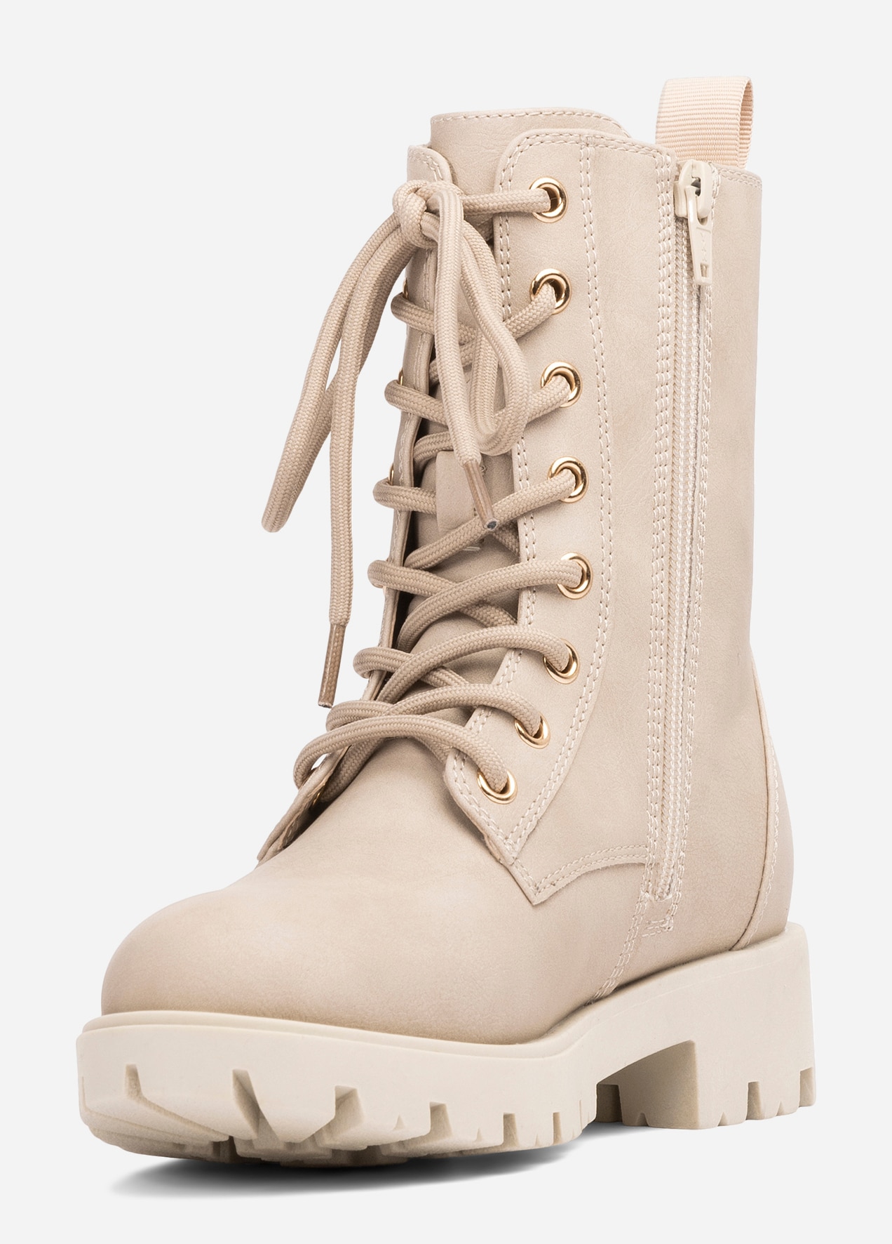 DINSKO, Varmfodrade kängor med dragkedja Beigea