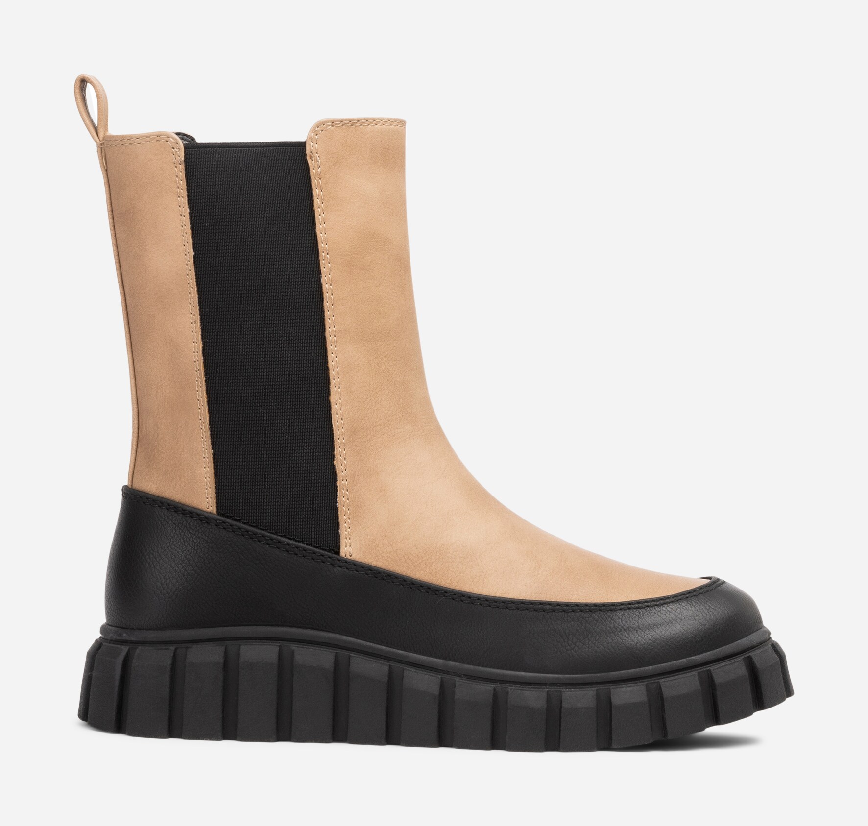 LINEAR, Varmfodrade chelseaboots Beigea