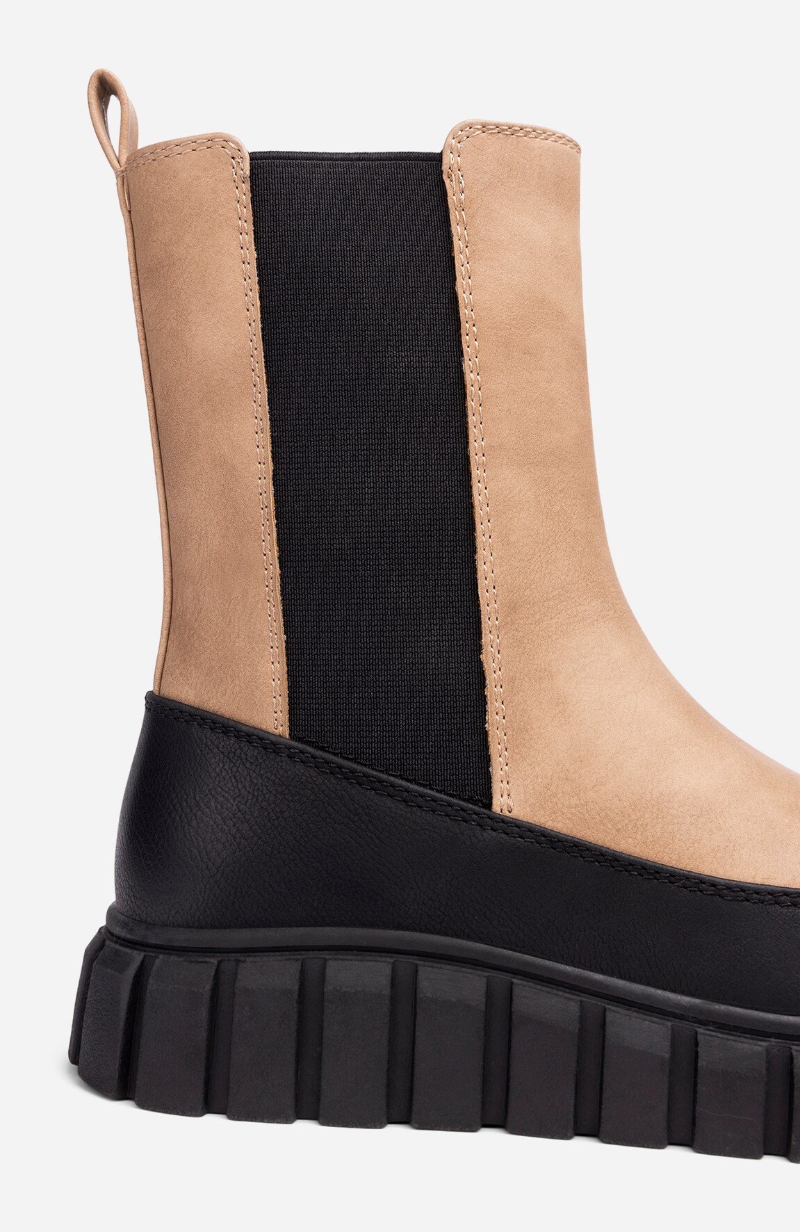 LINEAR, Varmfodrade chelseaboots Beigea