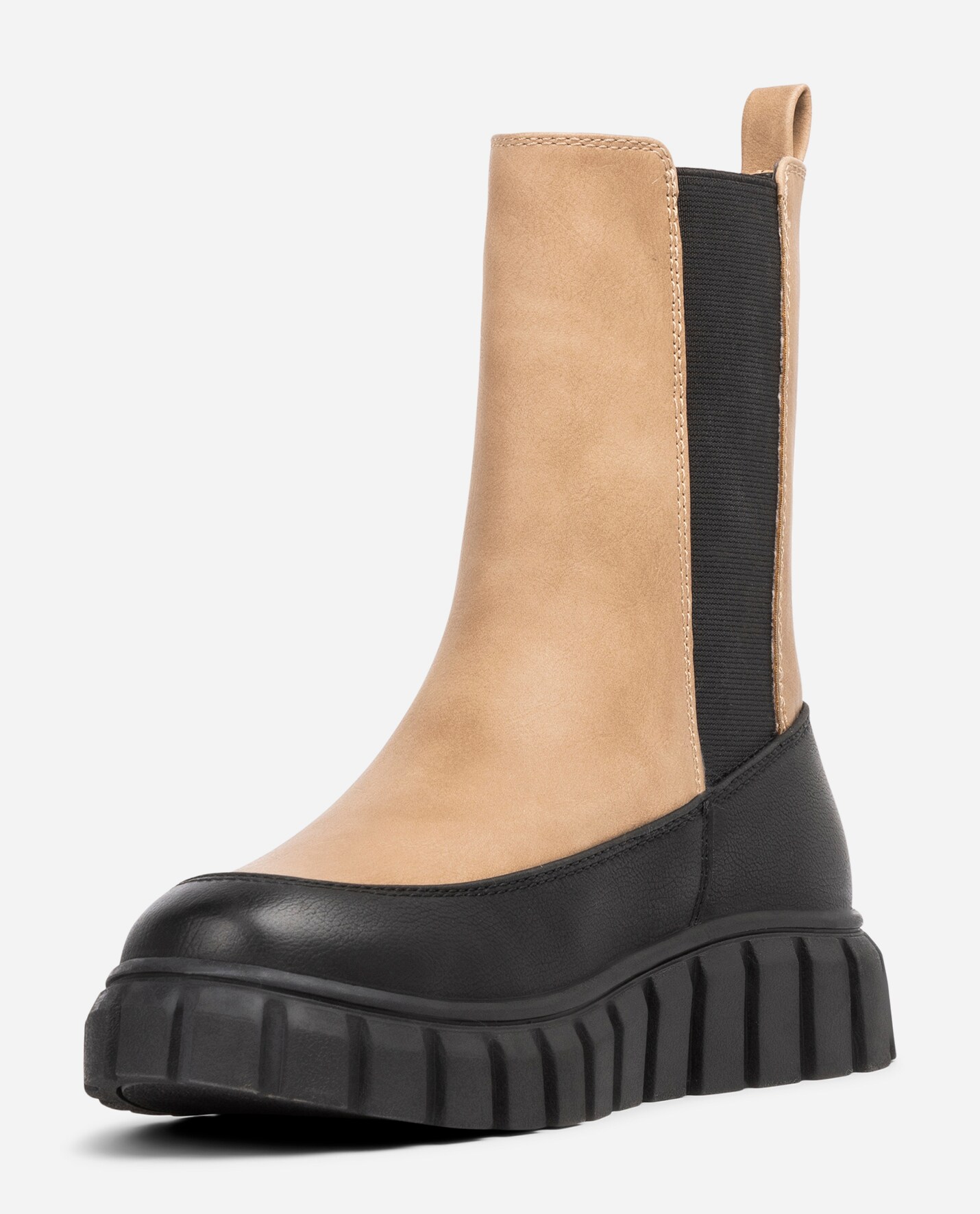 LINEAR, Varmfodrade chelseaboots Beigea