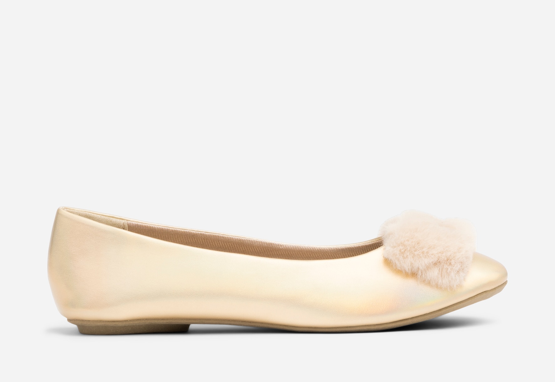 DINSKO, Ballerinaskor Metallfärgade