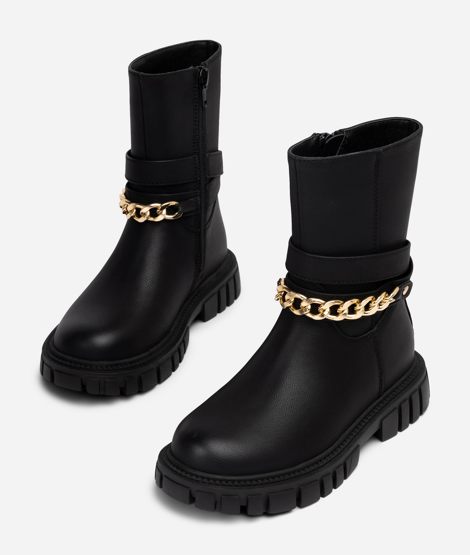 DINSKO, Varmfodrade boots med dragkedja Svarta
