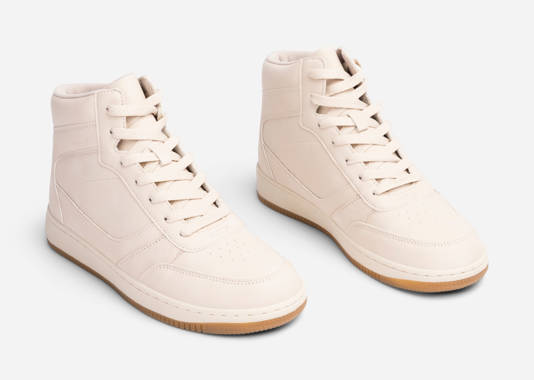 ATTITUDE, Höga sneakers Beigea