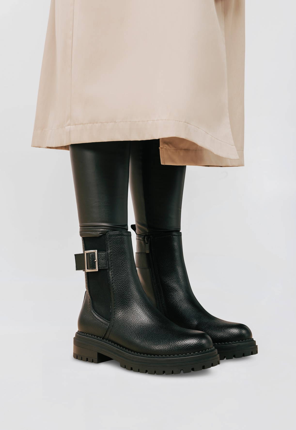 SO ALL, Boots med högt skaft Svarta