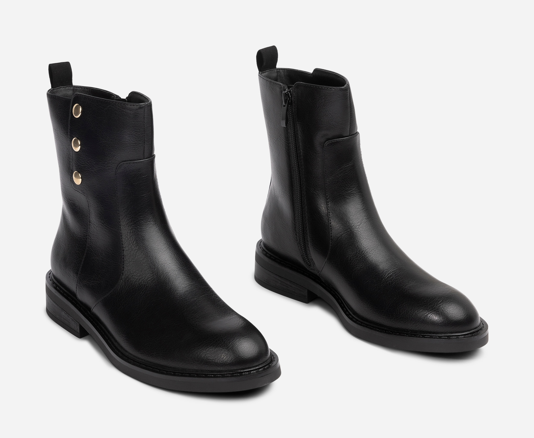 SO ALL, Boots med dragkedja Svarta