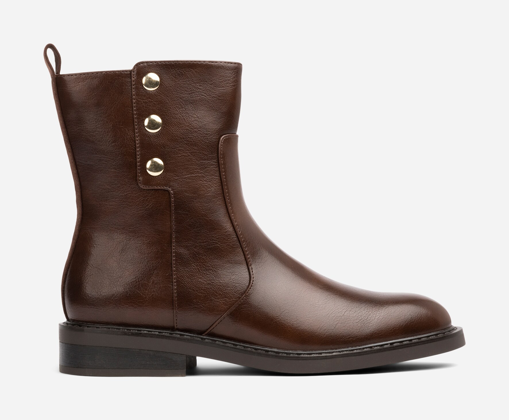 SO ALL, Boots med dragkedja Bruna