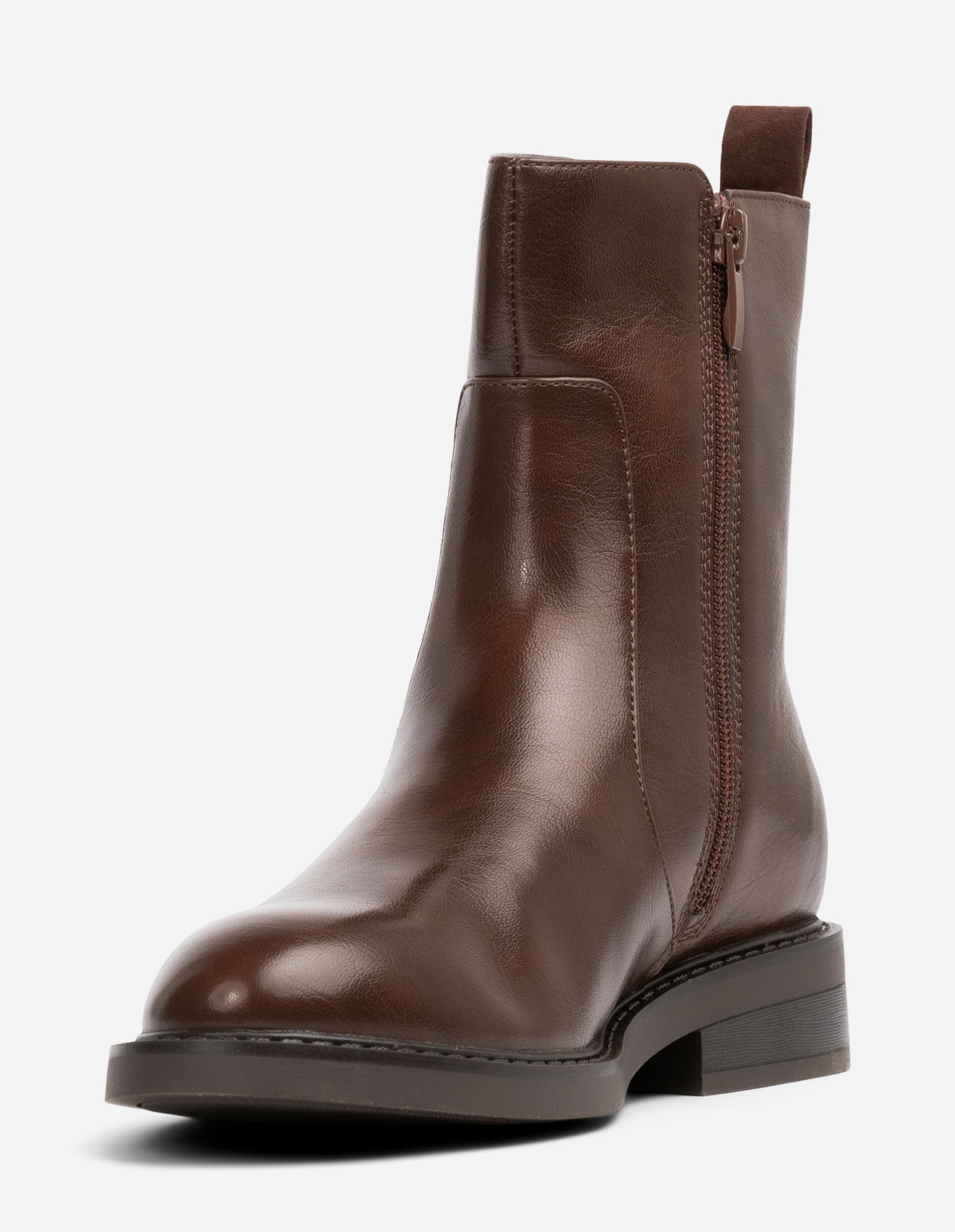 SO ALL, Boots med dragkedja Bruna