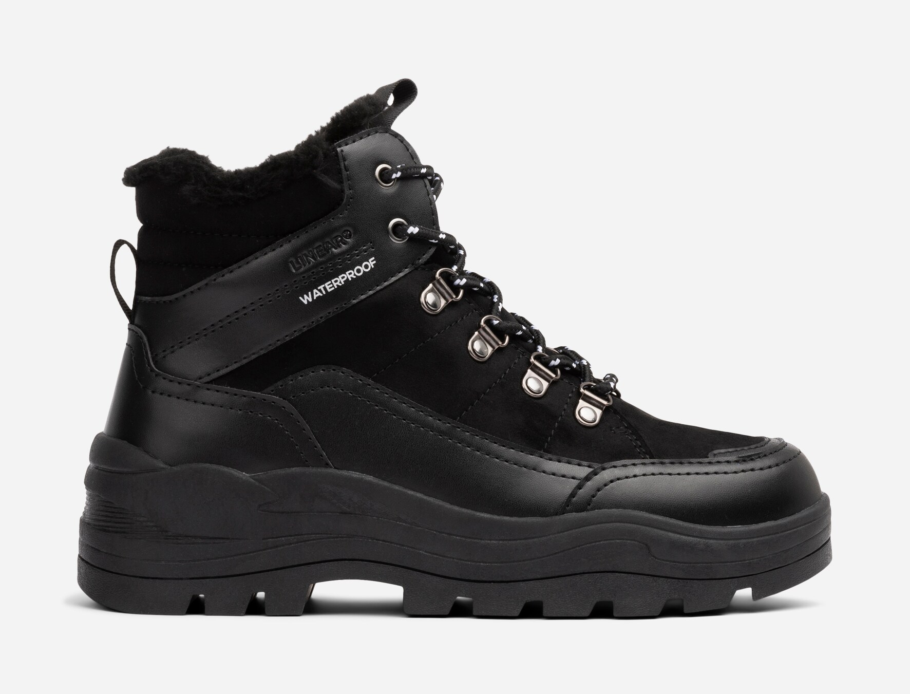 LINEAR, Varmfodrade kängor waterproof Svarta