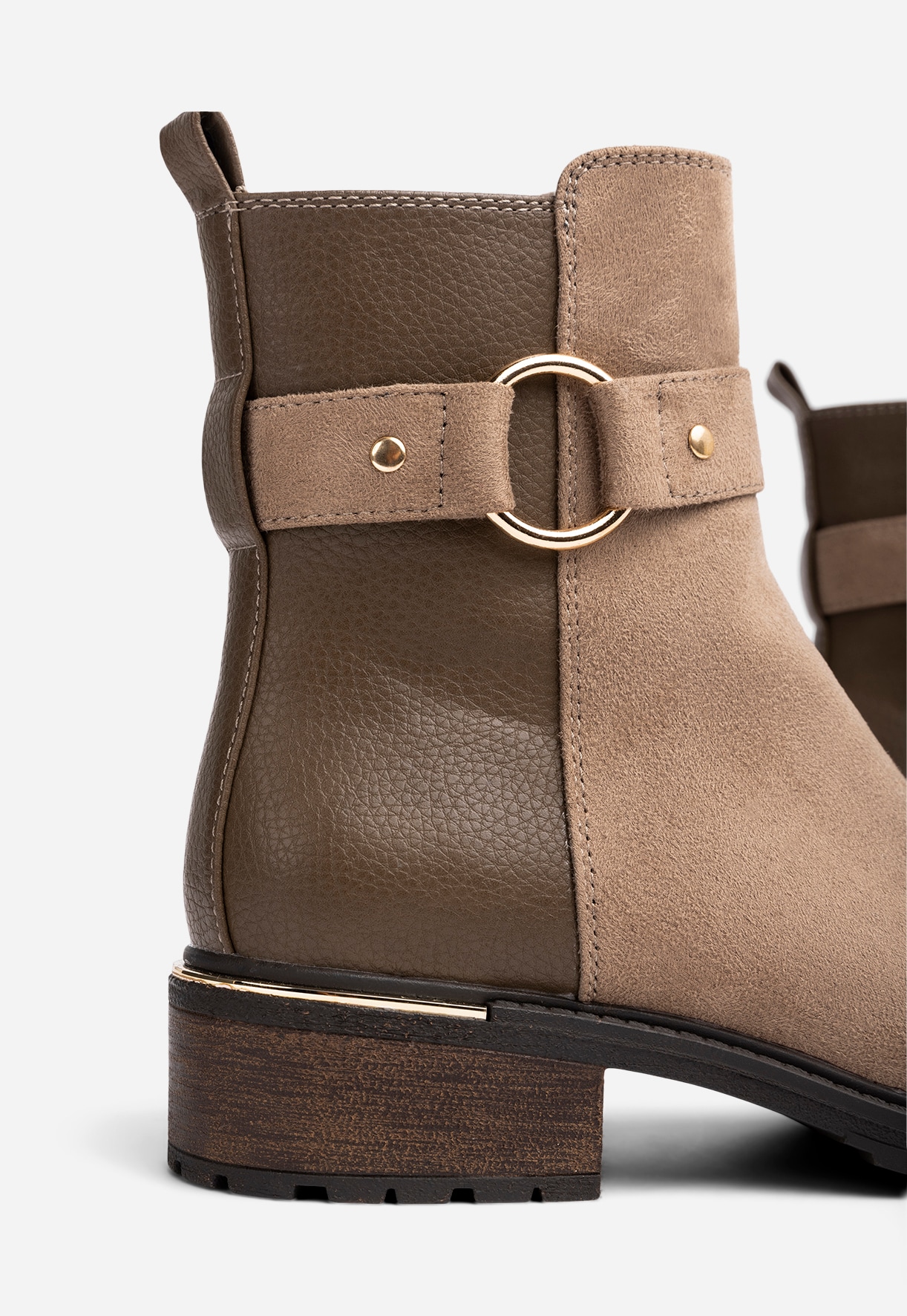 SO ALL, Boots med dragkedja Beigea