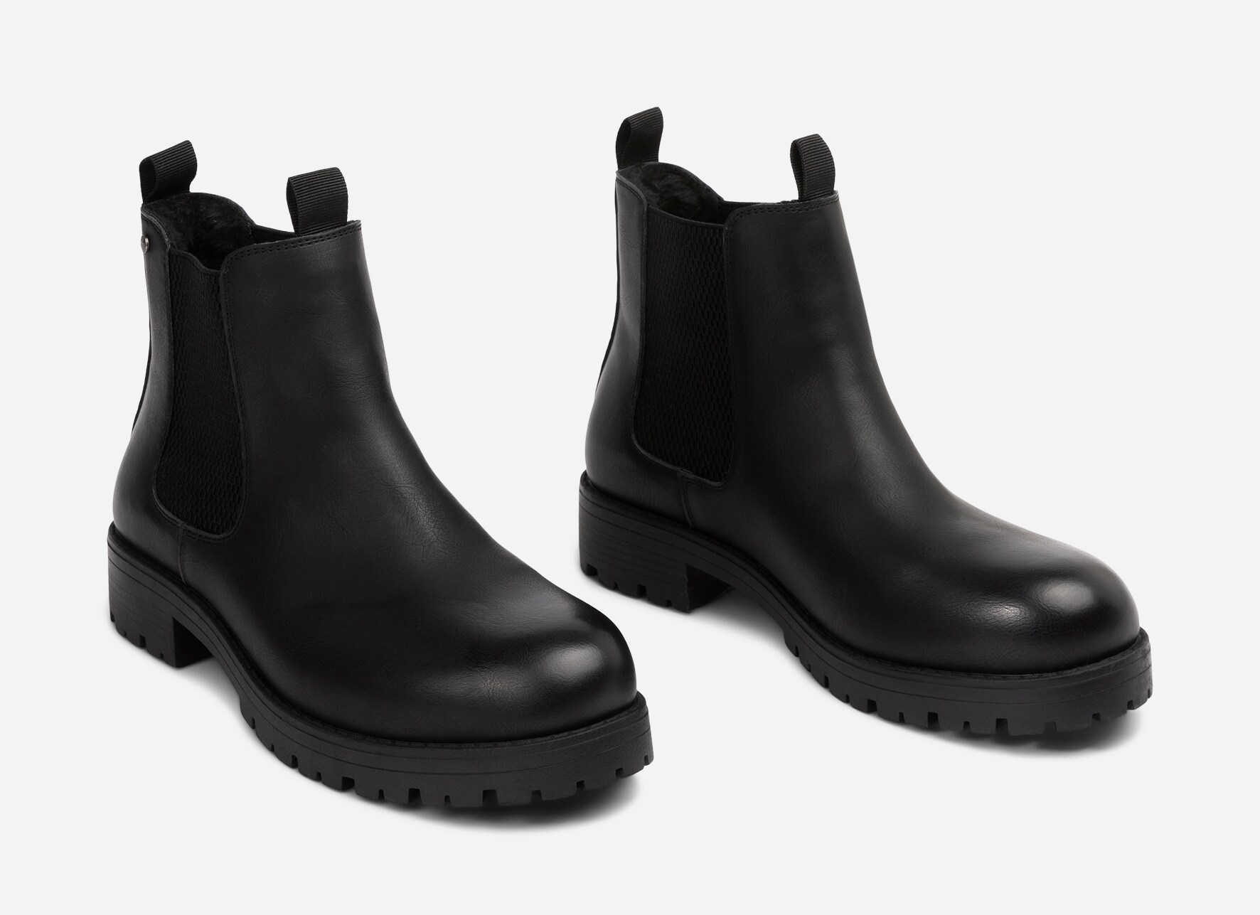 SO ALL, Varmfodrade chelseaboots Svarta