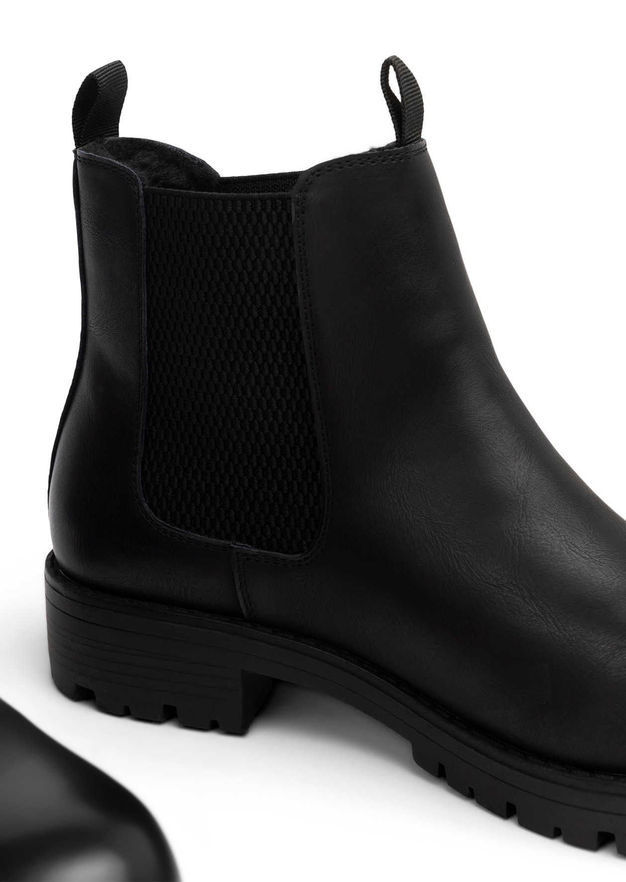 SO ALL, Varmfodrade chelseaboots Svarta
