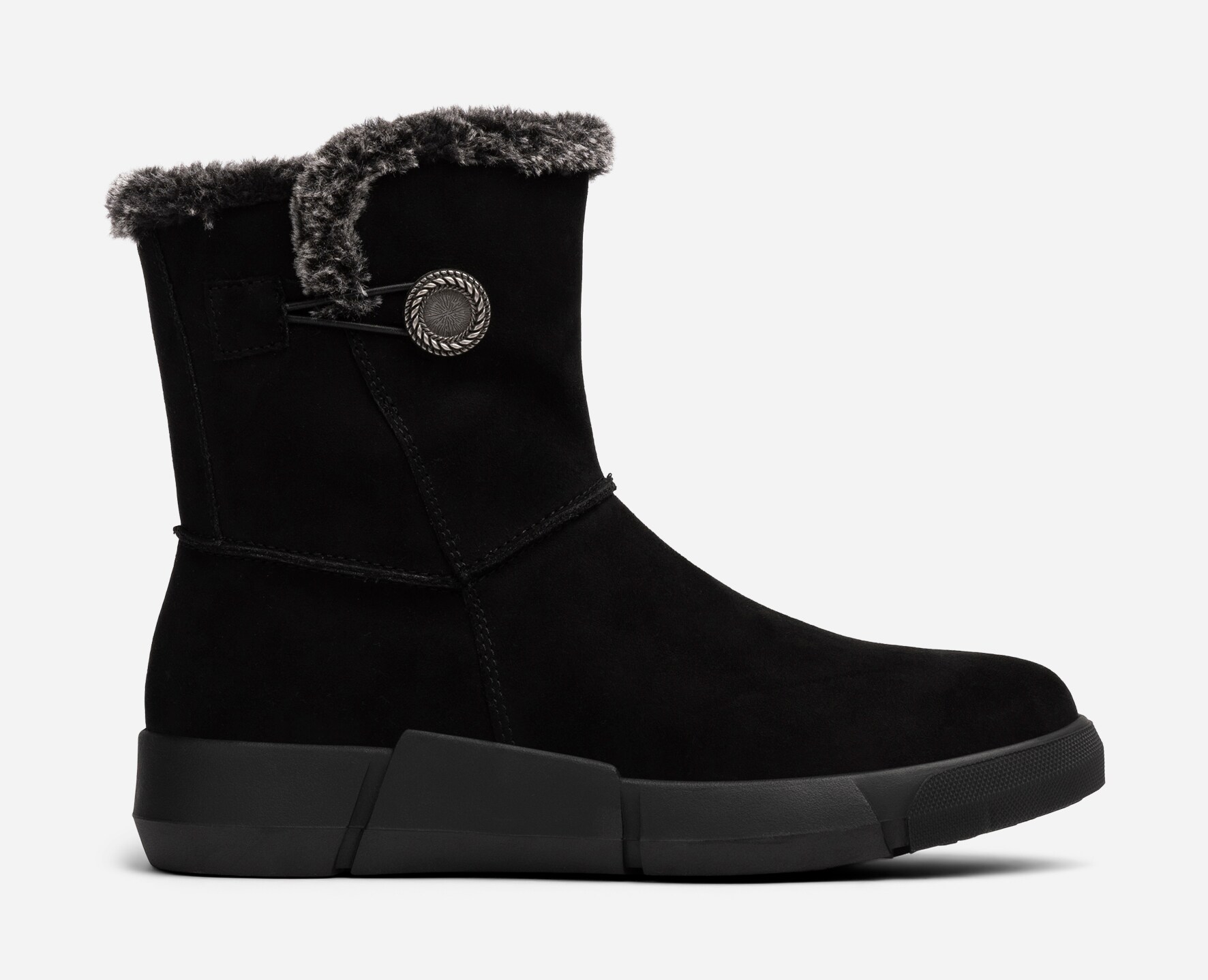 SO ALL, Varmfodrade boots med dragkedja Svarta