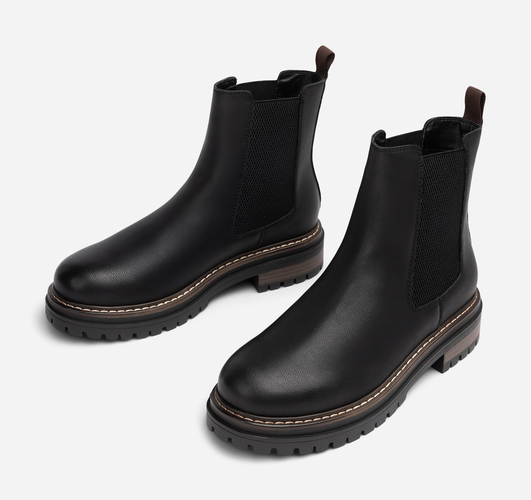 SO ALL, Varmfodrade chelseaboots Svarta