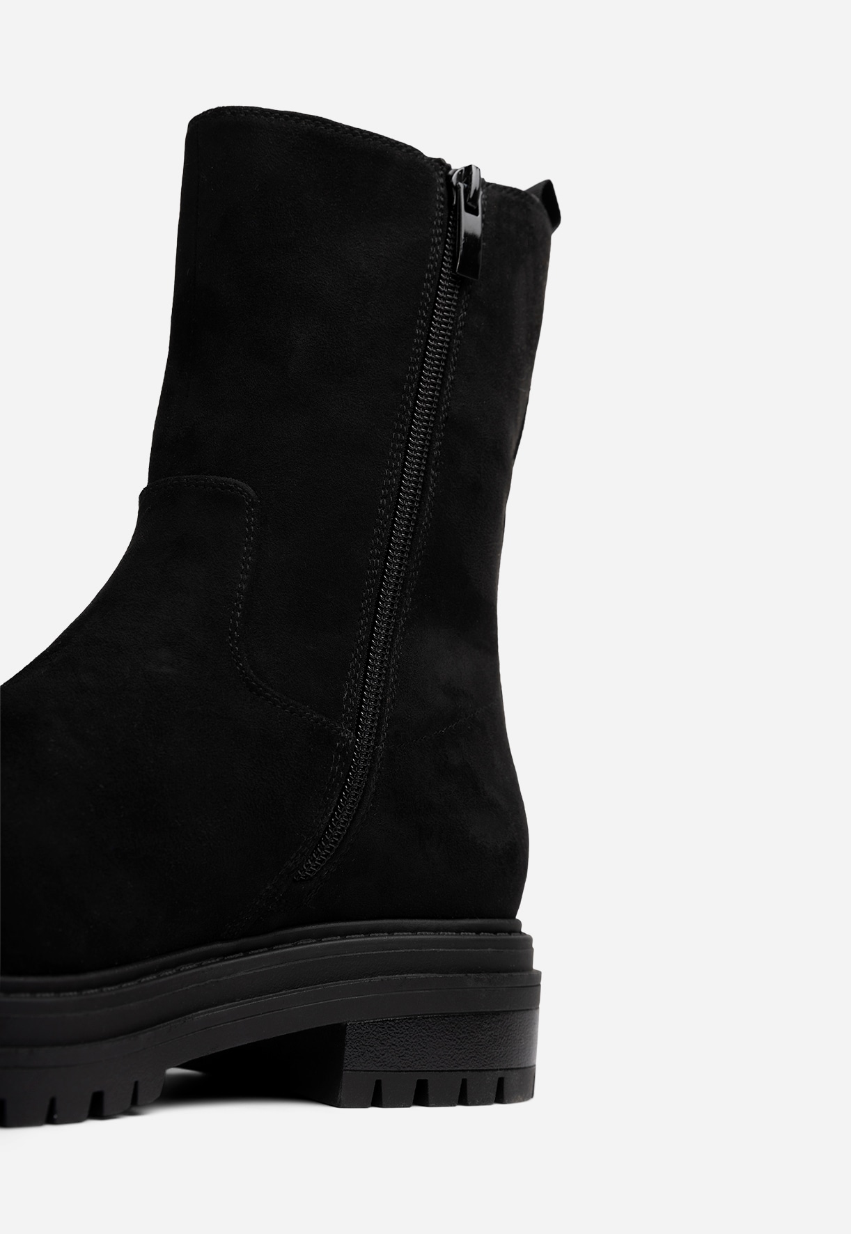 SO ALL, Varmfodrade boots med dragkedja Svarta