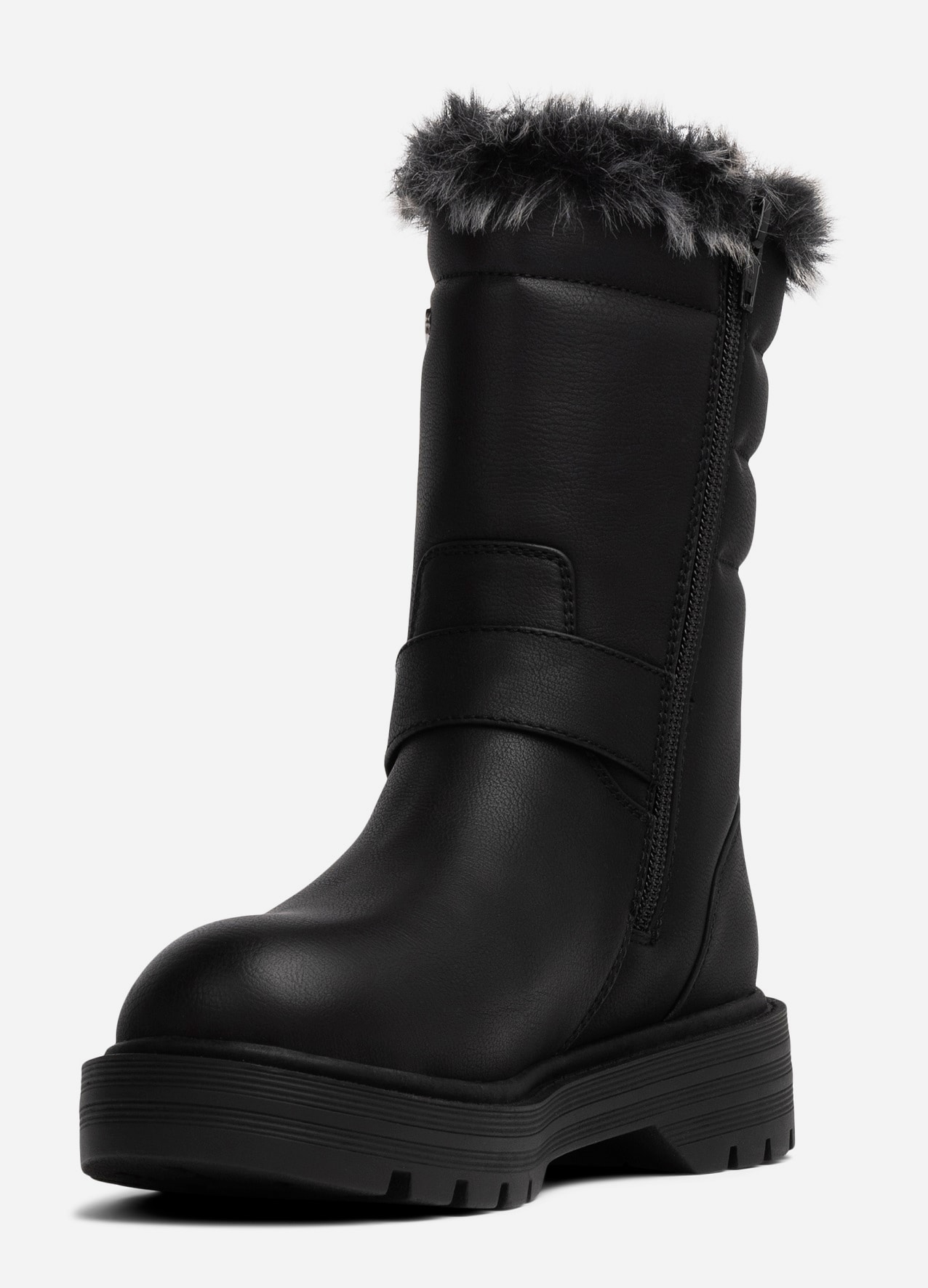 LINEAR, Varmfodrade bikerboots Svarta